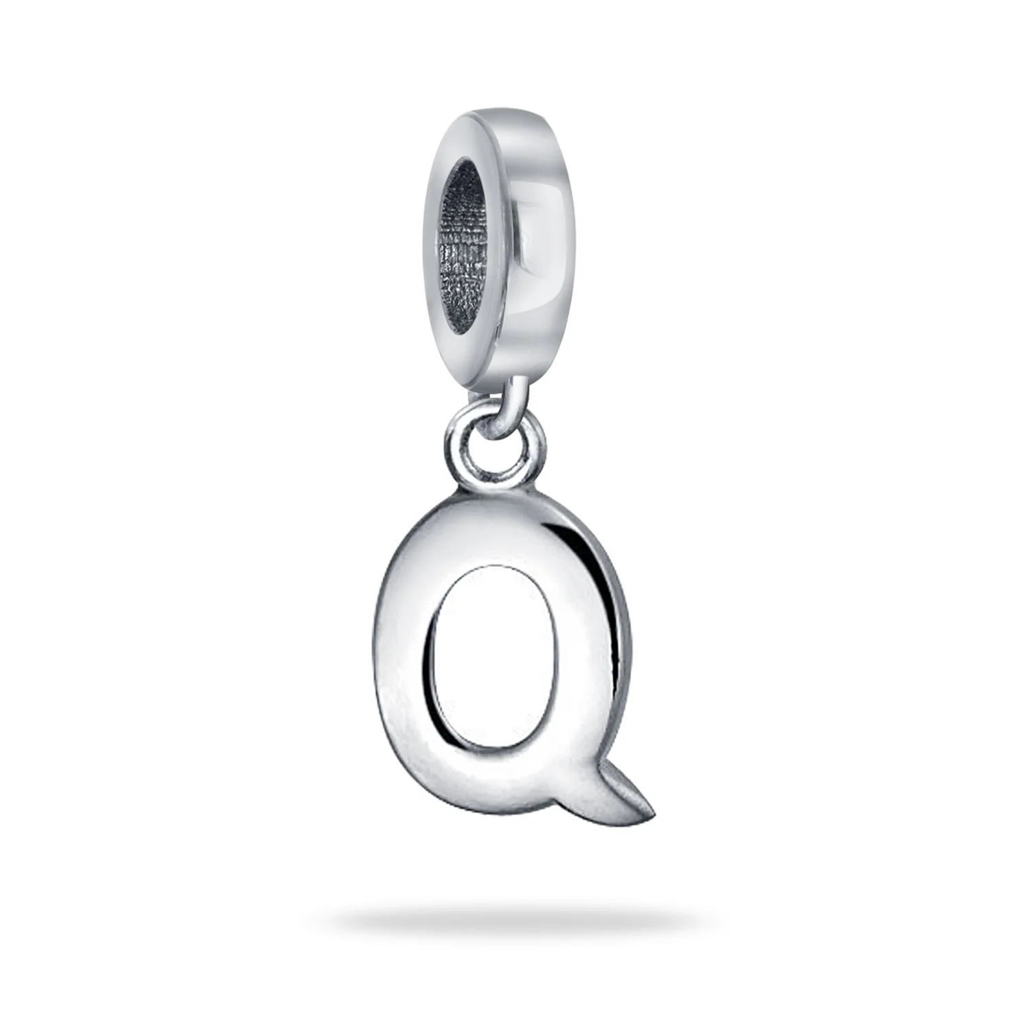 Initial Alphabet Bead Charm Sterling Silver A-Z for European Bracelet - Image 16