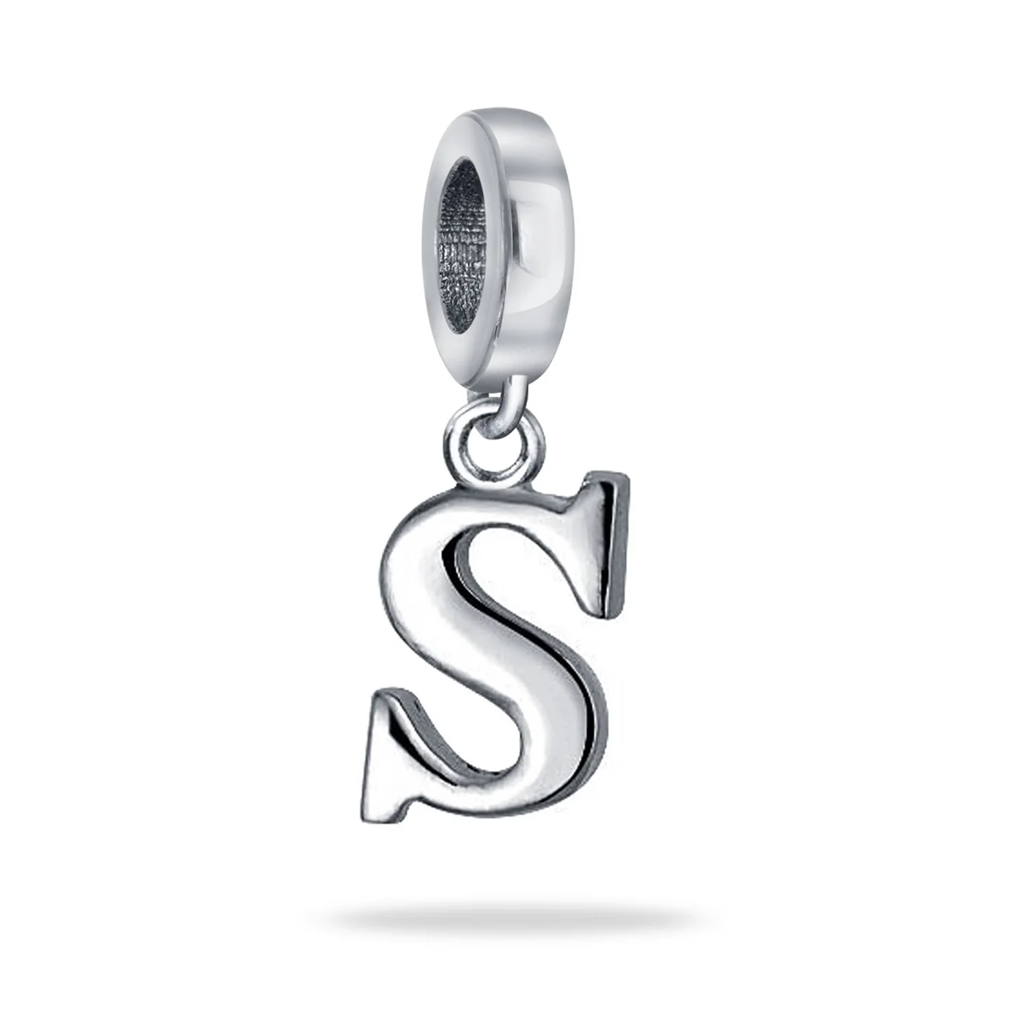 Initial Alphabet Bead Charm Sterling Silver A-Z for European Bracelet - Image 18