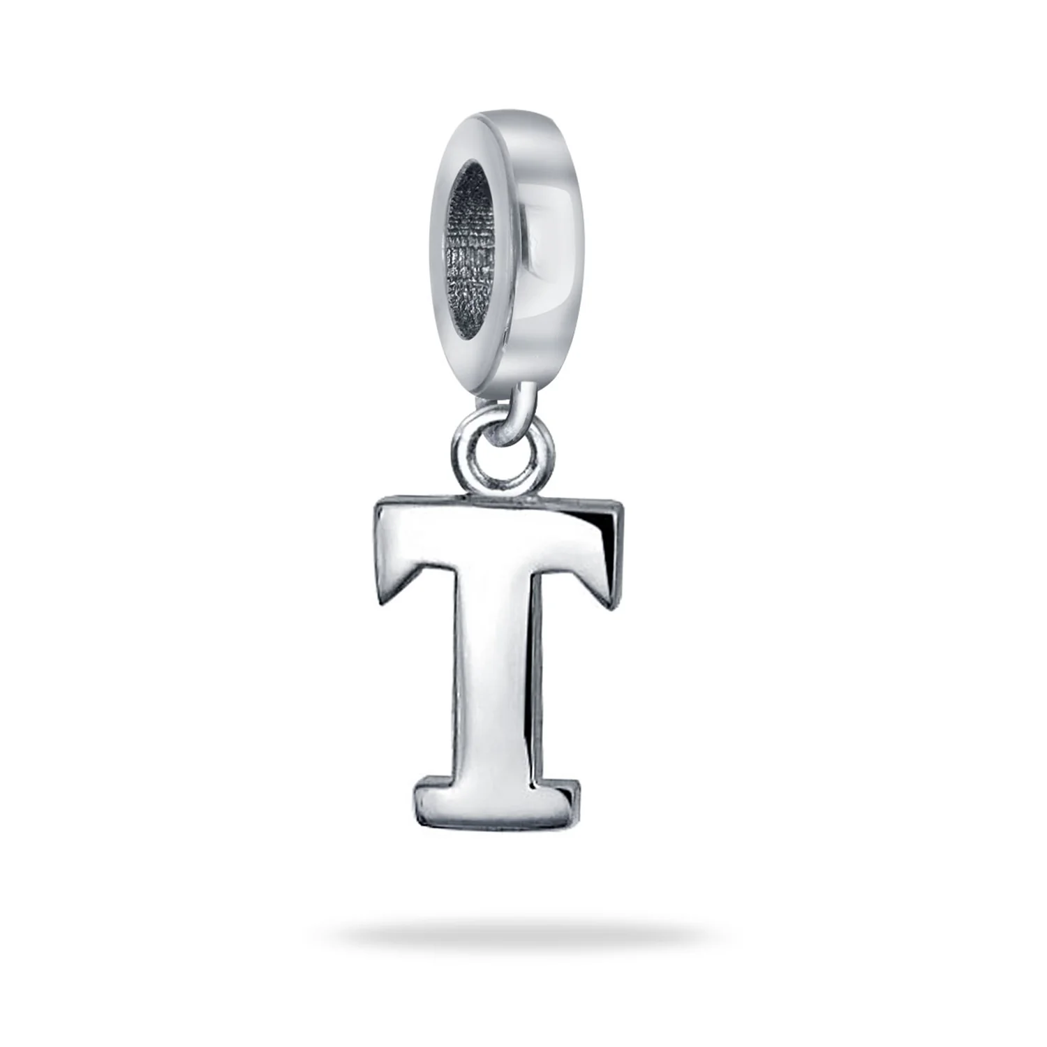 Initial Alphabet Bead Charm Sterling Silver A-Z for European Bracelet - Image 19