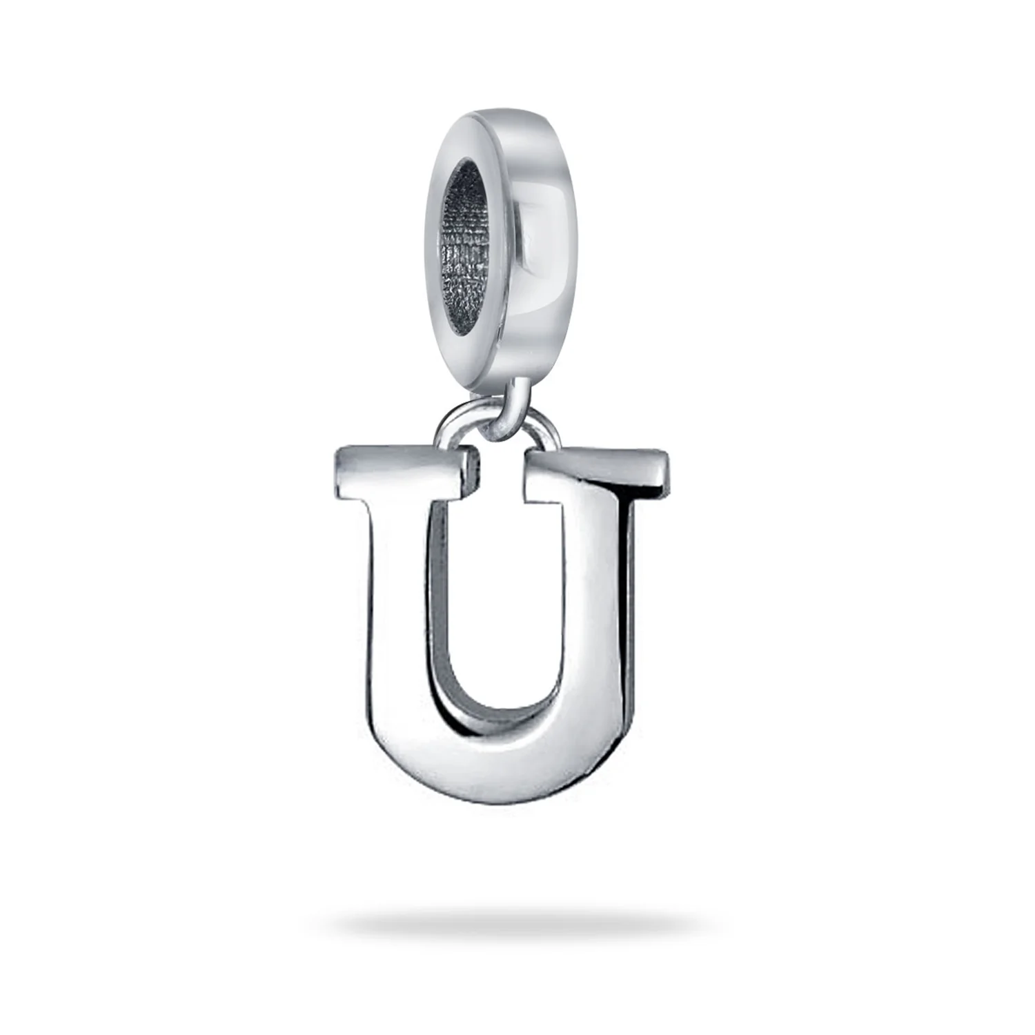 Initial Alphabet Bead Charm Sterling Silver A-Z for European Bracelet - Image 20