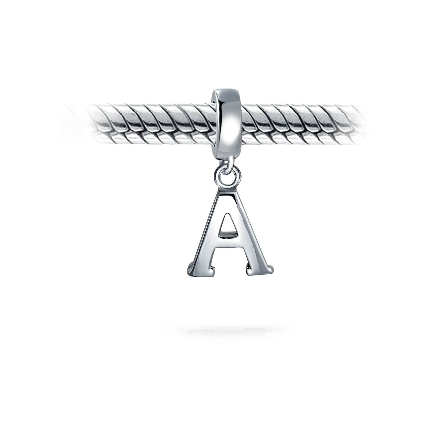 Initial Alphabet Bead Charm Sterling Silver A-Z for European Bracelet - Image 21