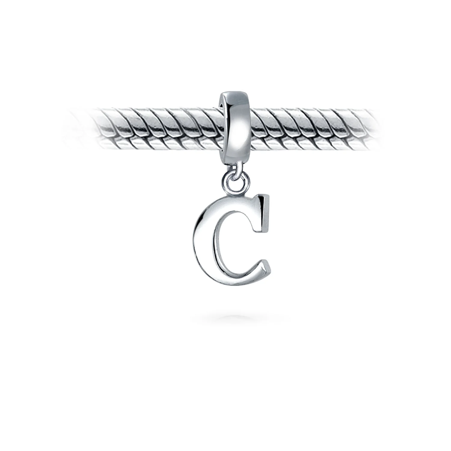Initial Alphabet Bead Charm Sterling Silver A-Z for European Bracelet - Image 23