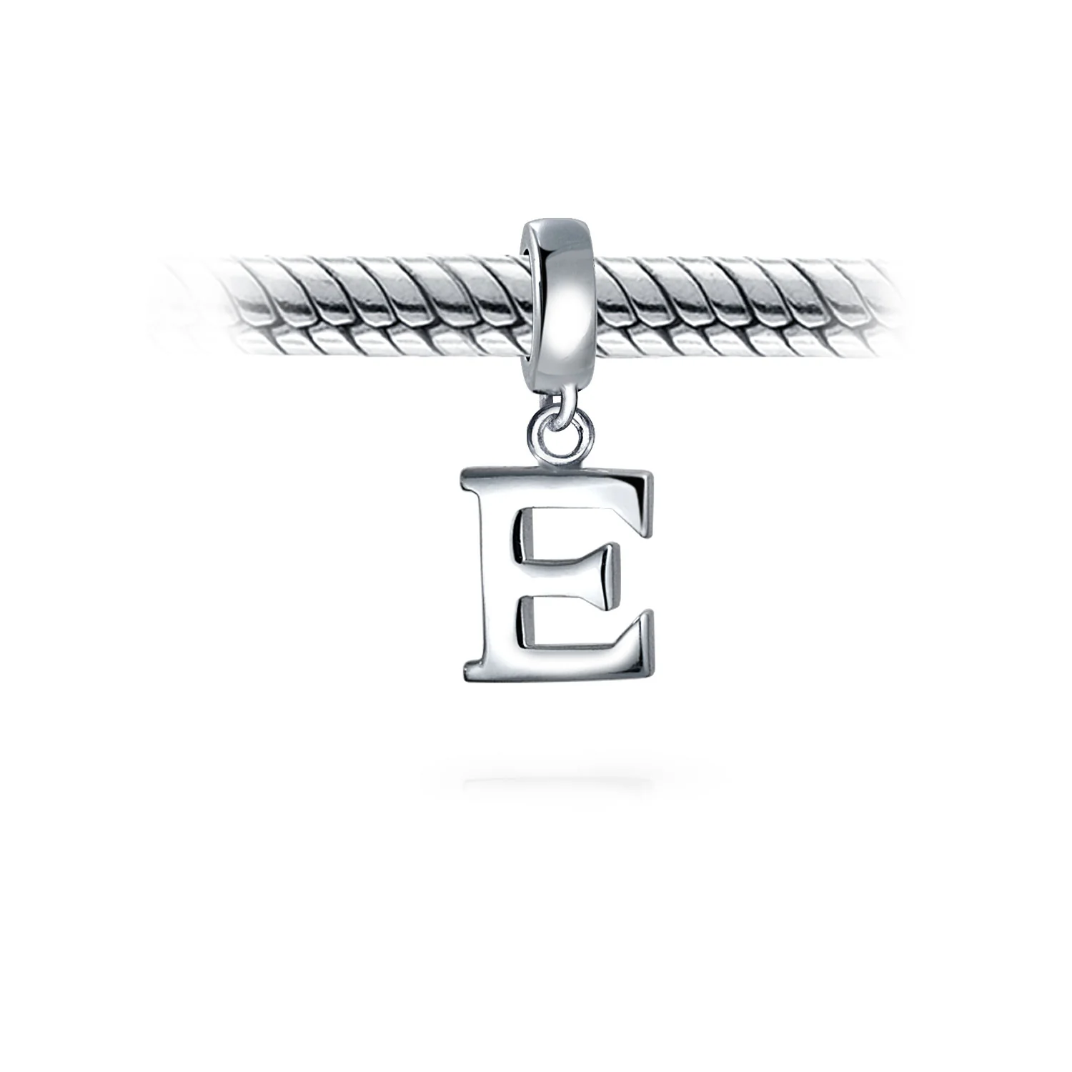 Initial Alphabet Bead Charm Sterling Silver A-Z for European Bracelet - Image 25
