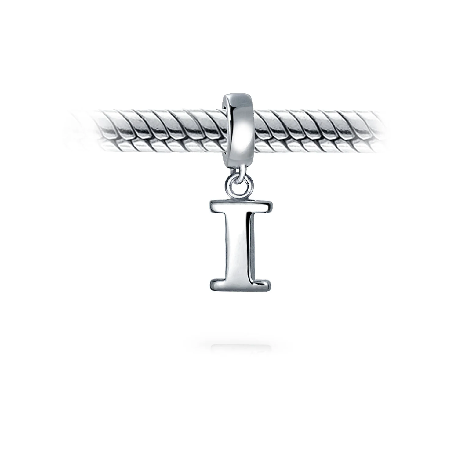 Initial Alphabet Bead Charm Sterling Silver A-Z for European Bracelet - Image 29