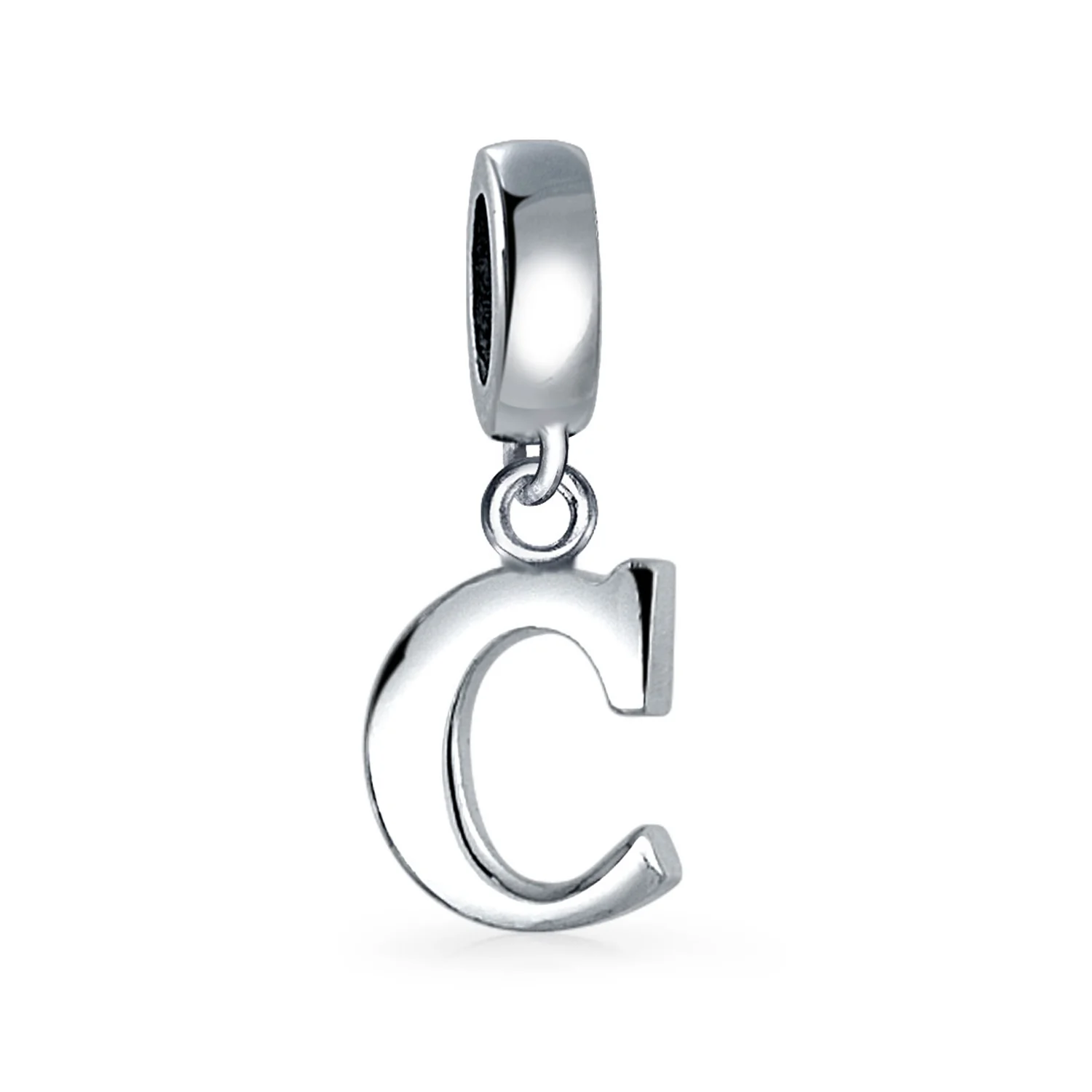 Initial Alphabet Bead Charm Sterling Silver A-Z for European Bracelet - Image 3