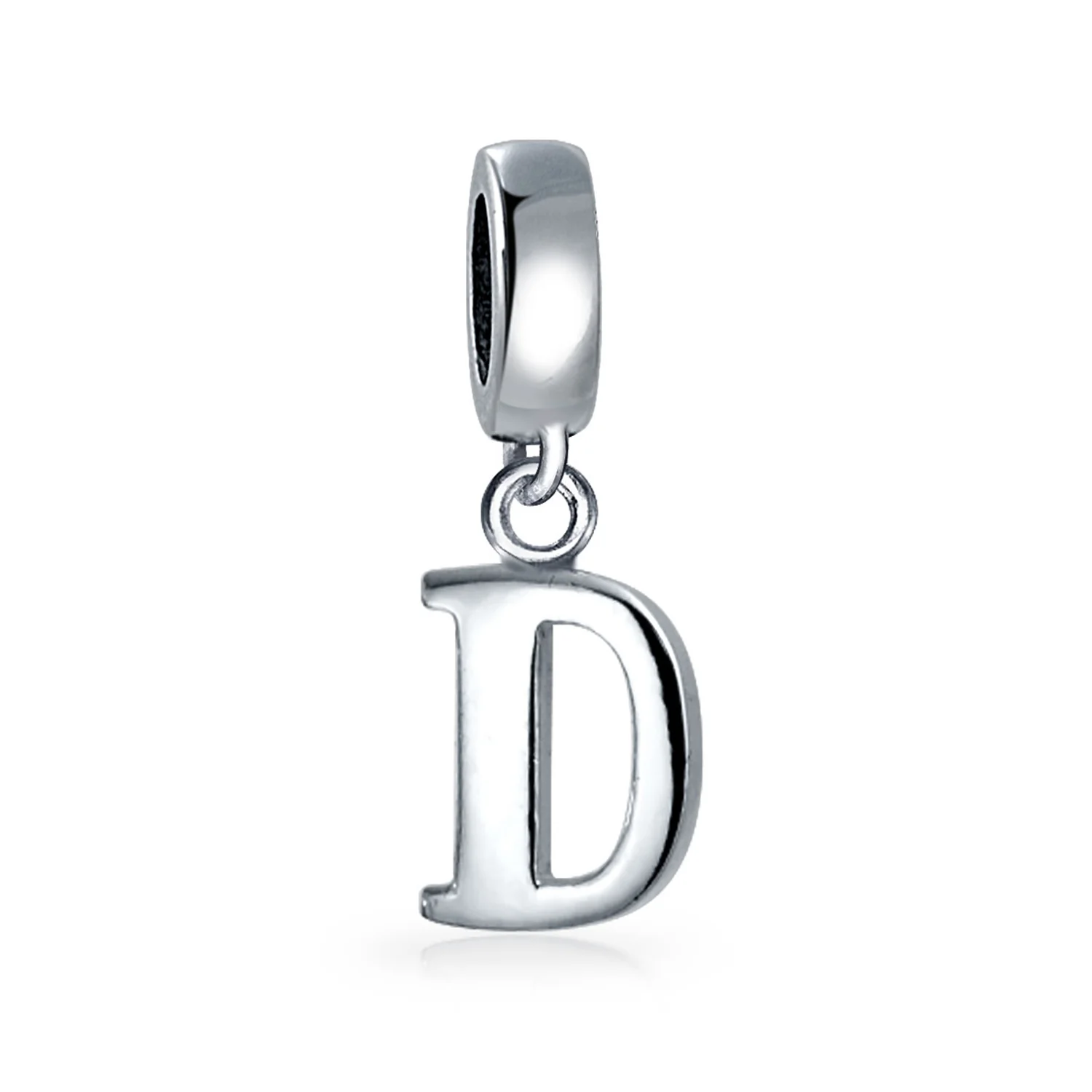 Initial Alphabet Bead Charm Sterling Silver A-Z for European Bracelet - Image 4