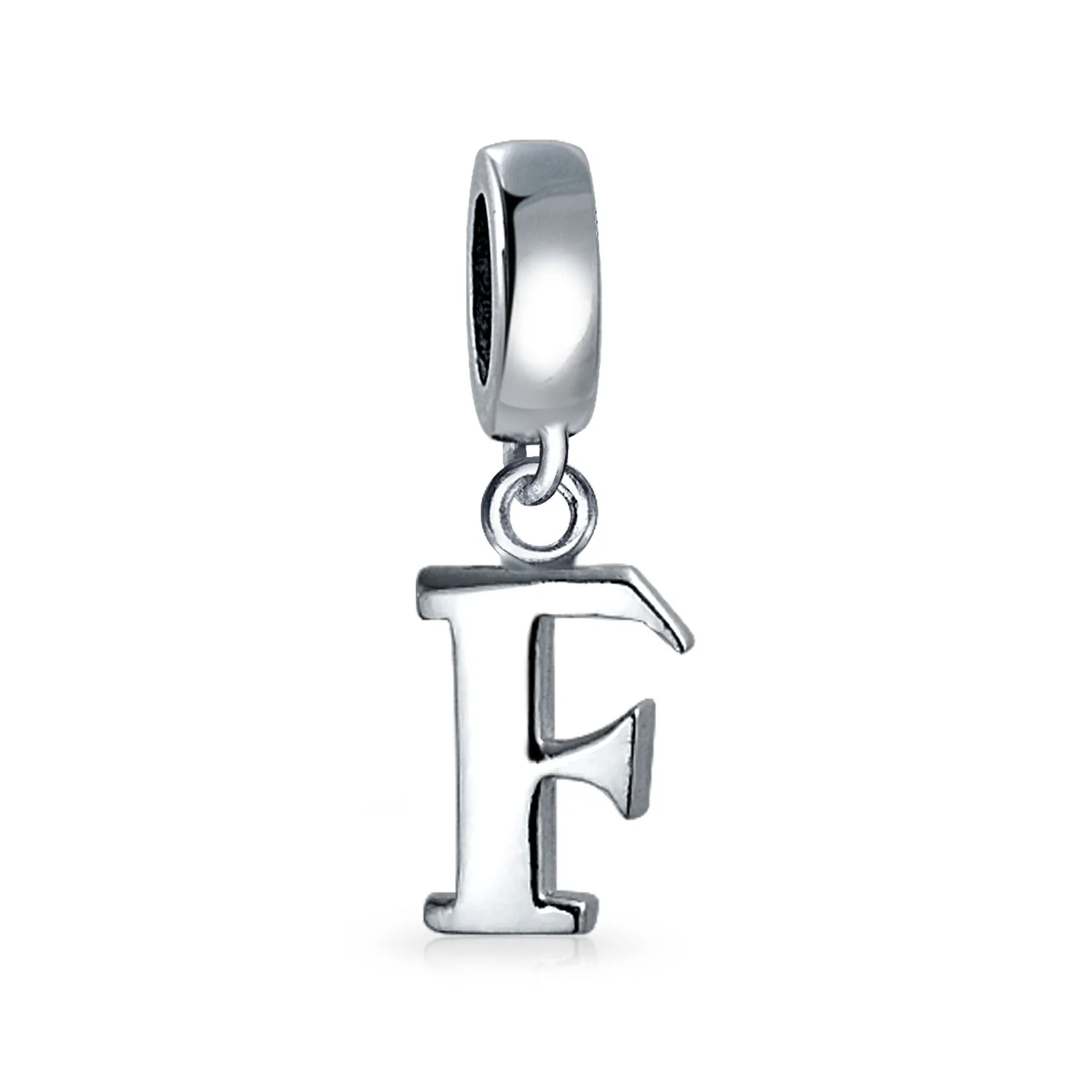 Initial Alphabet Bead Charm Sterling Silver A-Z for European Bracelet - Image 6