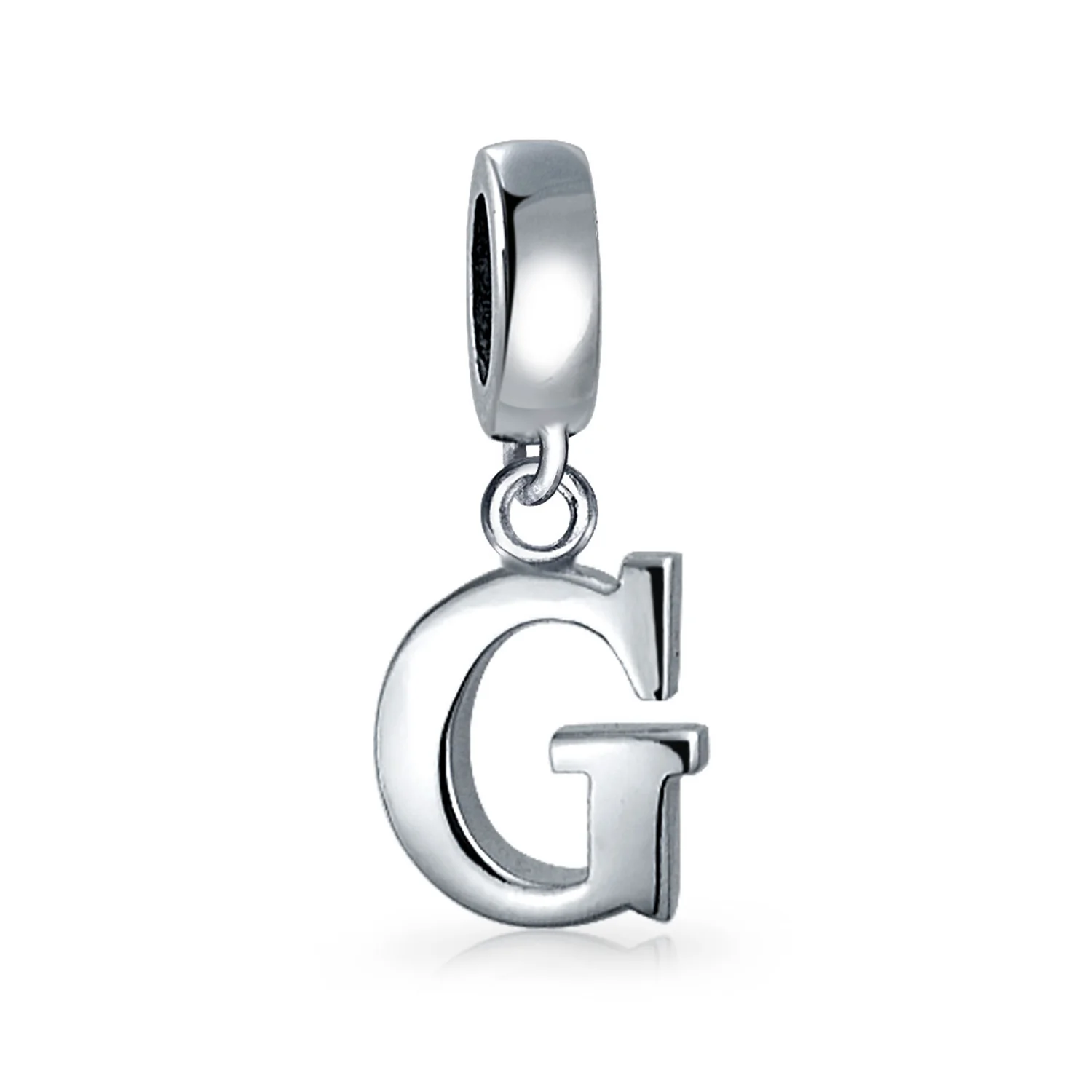 Initial Alphabet Bead Charm Sterling Silver A-Z for European Bracelet - Image 7