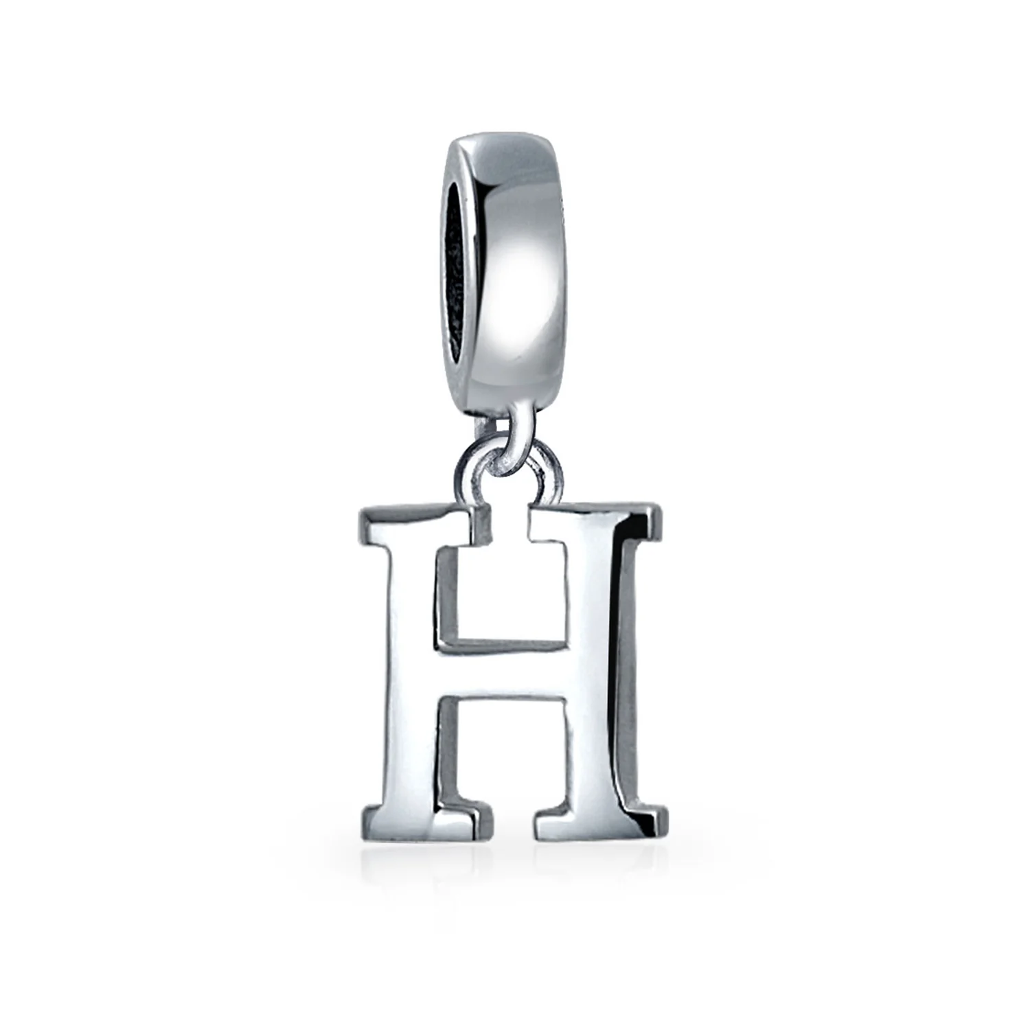 Initial Alphabet Bead Charm Sterling Silver A-Z for European Bracelet - Image 8