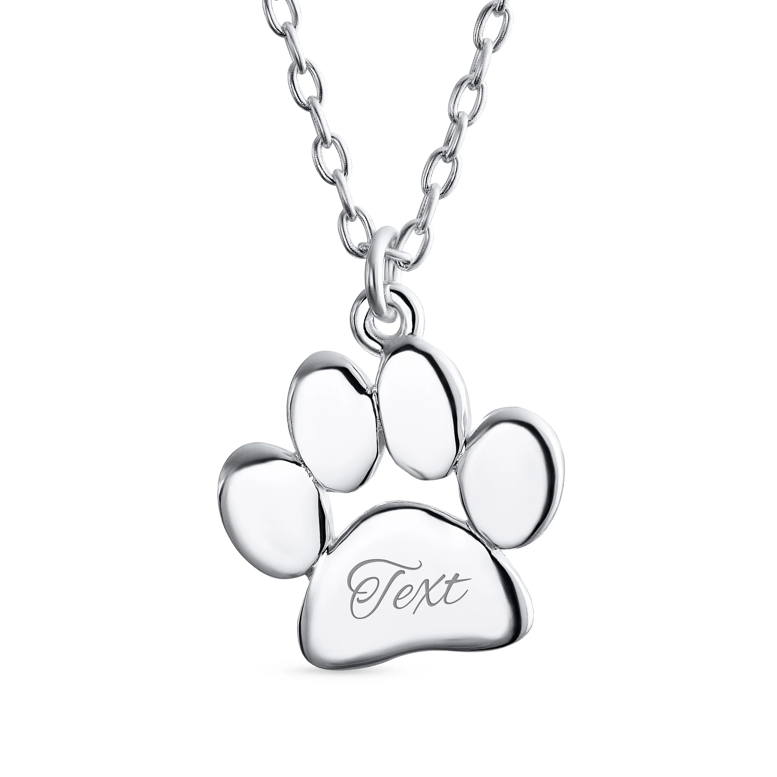 Dainty Pet Paw Print Pendant Necklace Animal Jewelry Rose Gold Plated Silver - Image 139