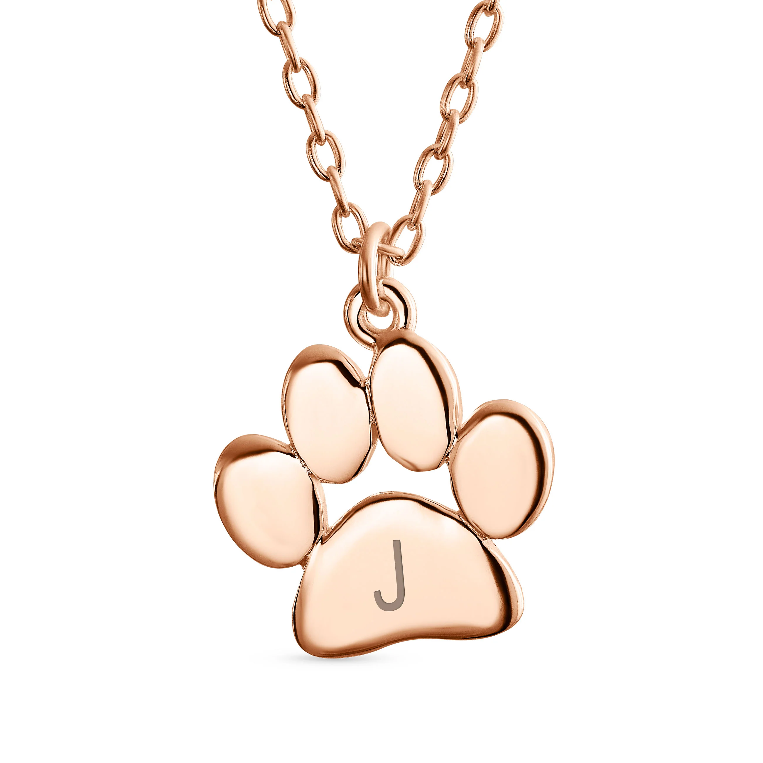 Dainty Pet Paw Print Pendant Necklace Animal Jewelry Rose Gold Plated Silver - Image 27