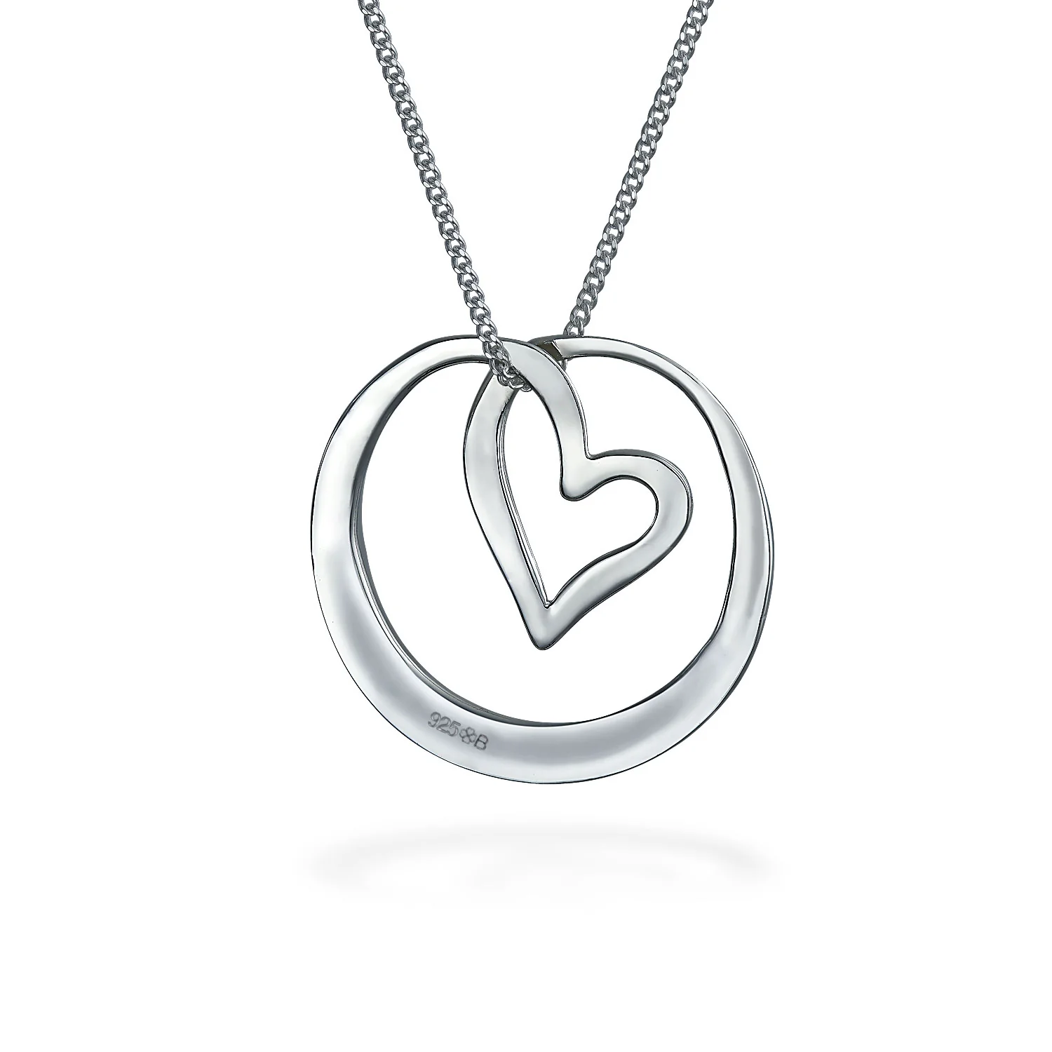 Infinity Circle Quote Sister Bond Pendant Necklace Rose Gold Plated Silver - Image 3