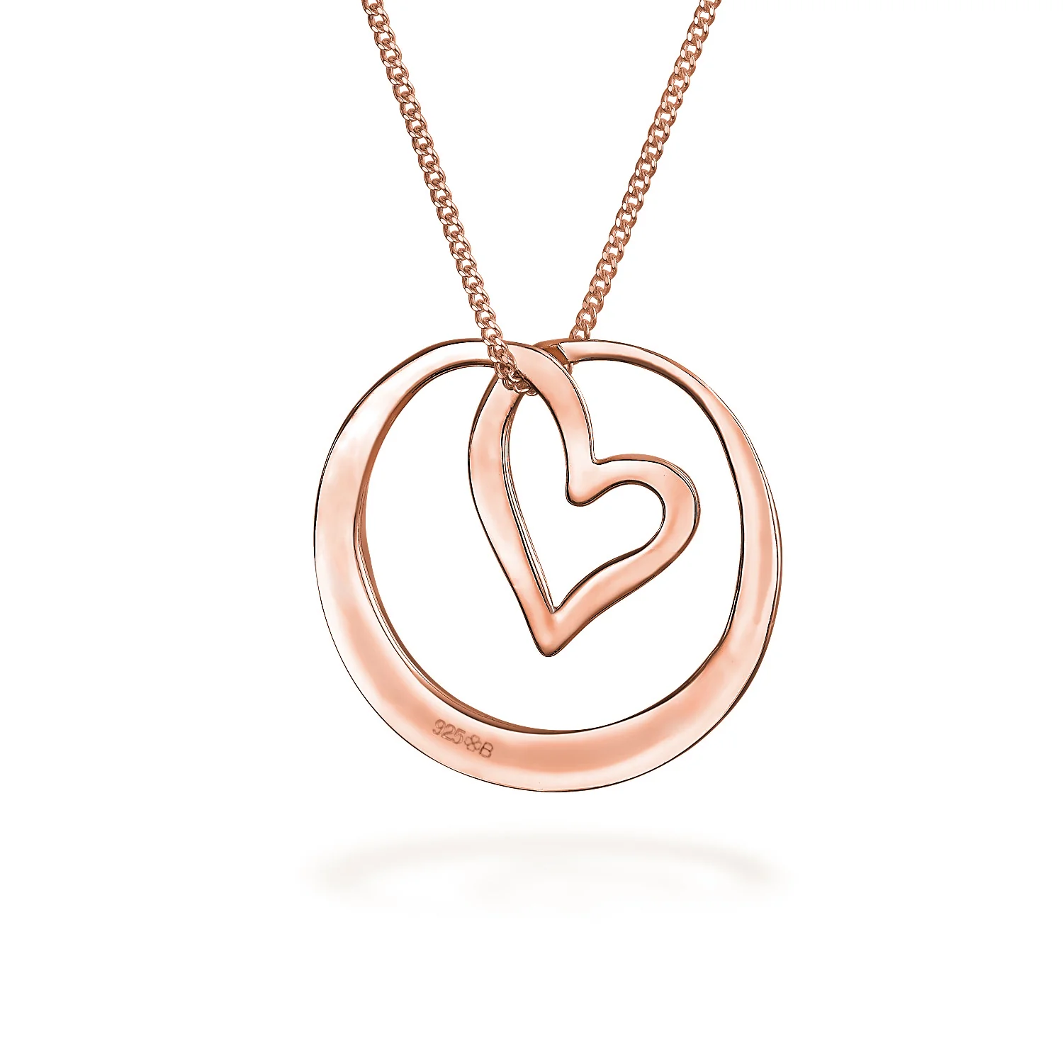 Infinity Circle Quote Sister Bond Pendant Necklace Rose Gold Plated Silver - Image 4