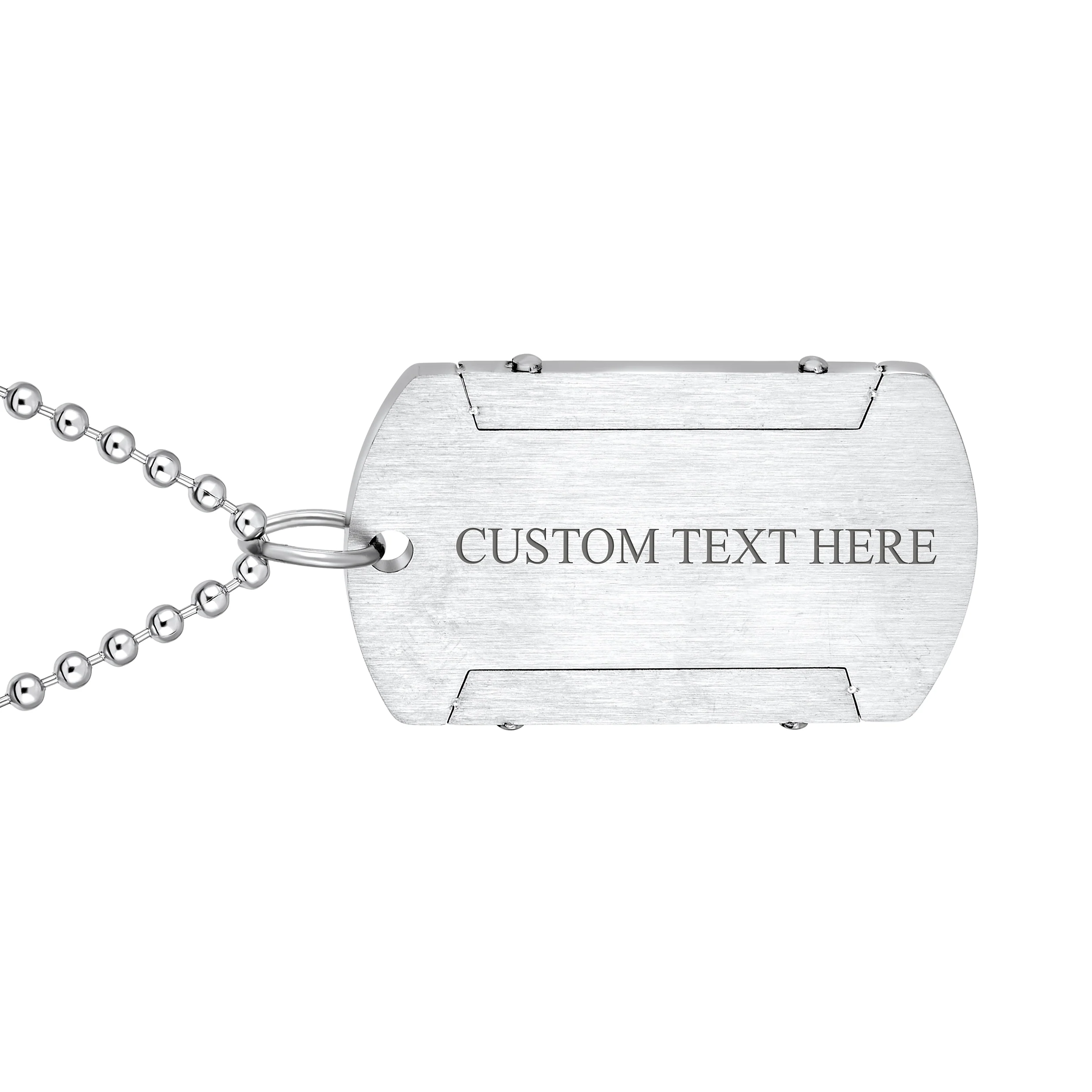 Inspirational Serenity Prayer Dog Tag Necklace Stainless Steel 24" Ball Chain - Image 5