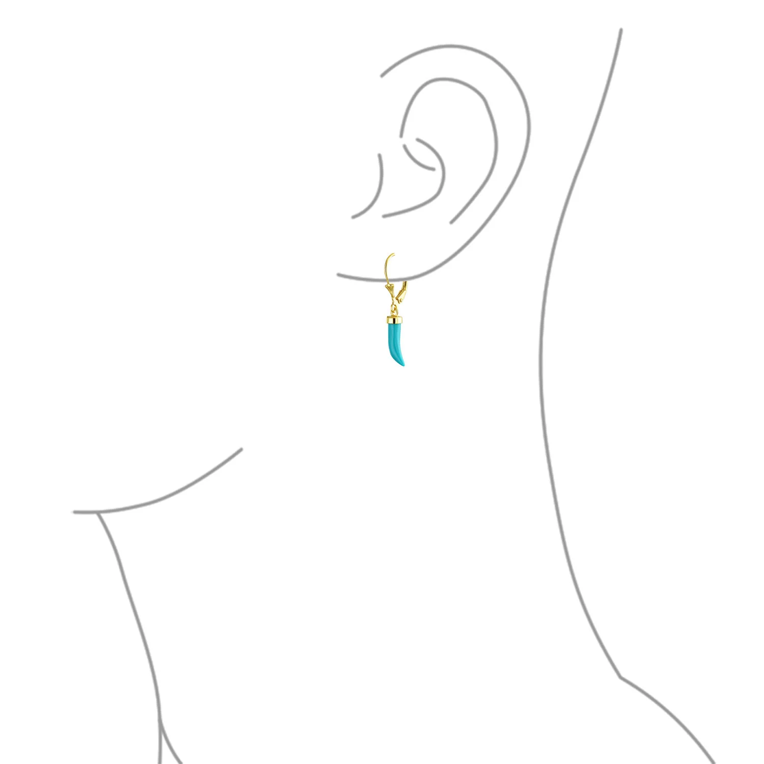 Italian Cornicello Chili Pepper Dangle Gemstone Earrings Gold Plated Silver - Image 3