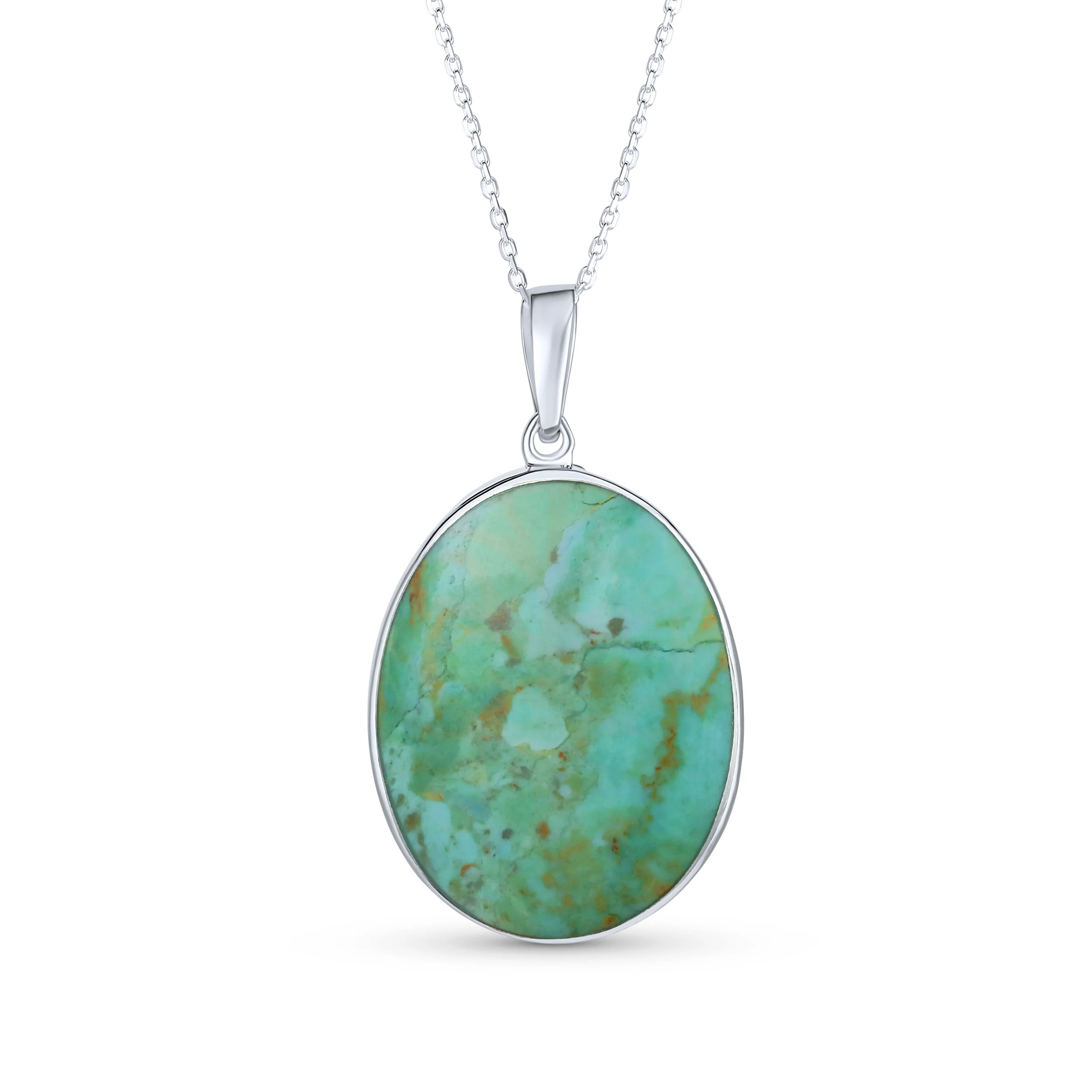 Lapis Turquoise Abalone Tree of Life Pendant Necklace in Sterling Silver - Image 6