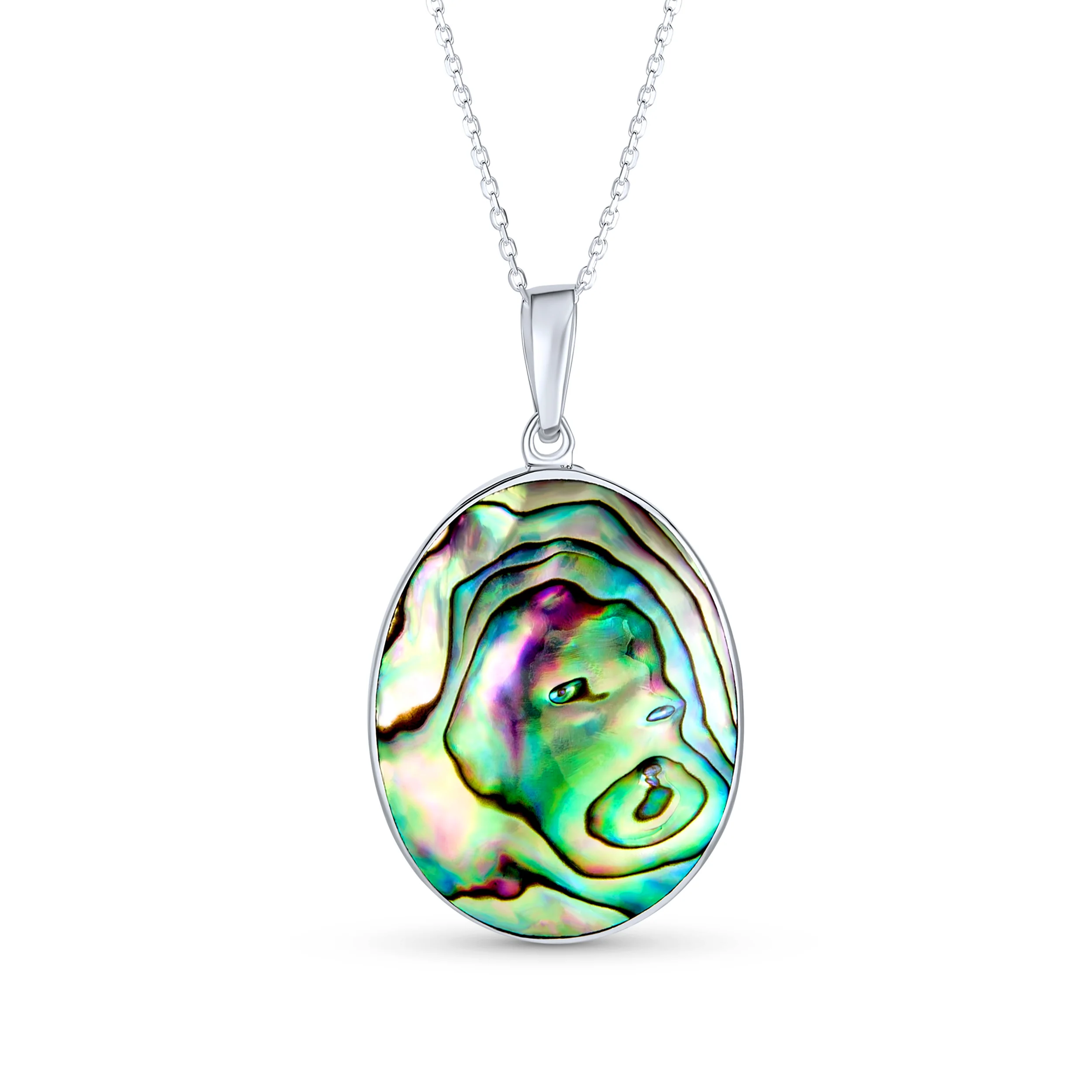 Lapis Turquoise Abalone Tree of Life Pendant Necklace in Sterling Silver - Image 7