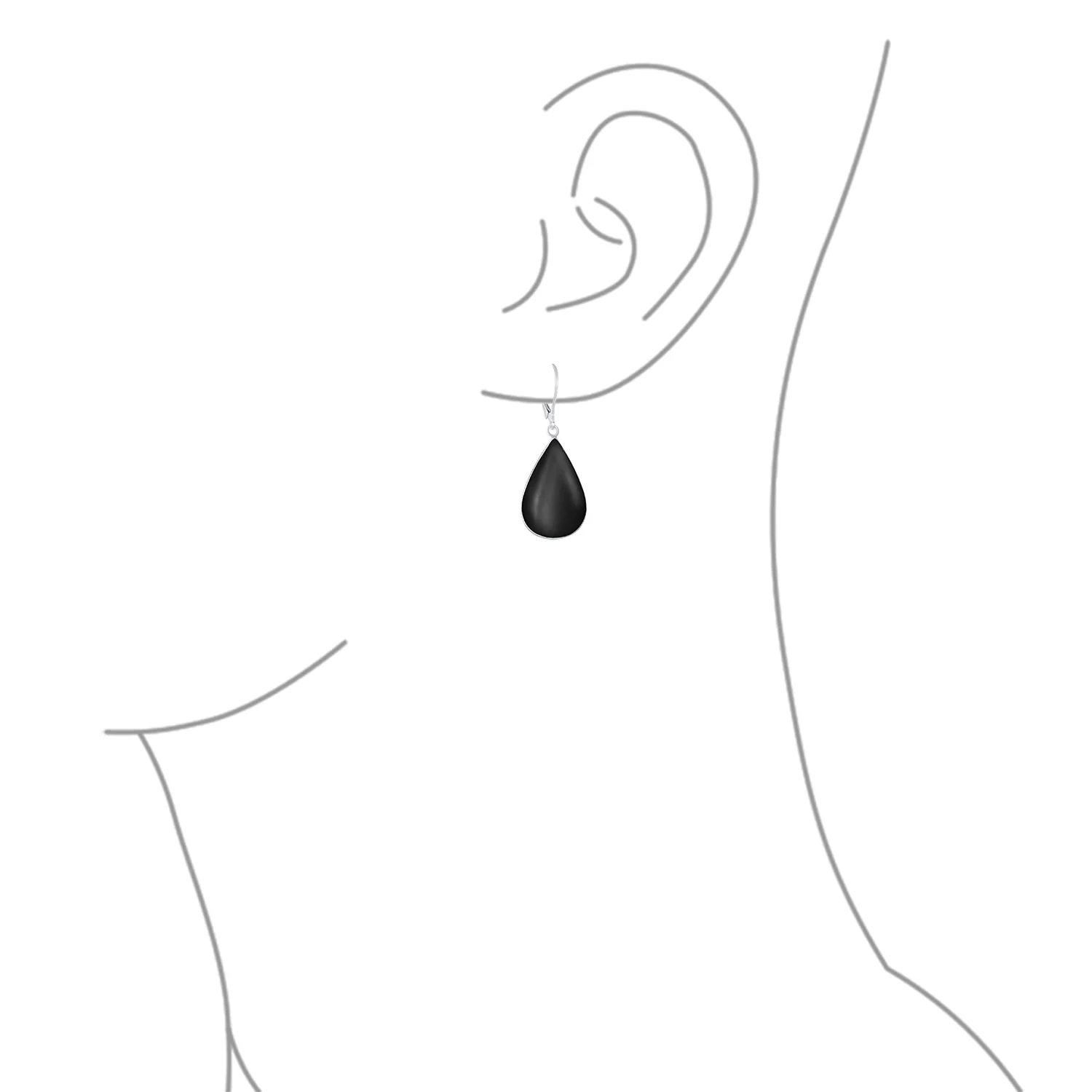 Natural Orange Red Carnelian Big Teardrop Dangle Earrings .925 Sterling Silver Lever back - Image 11