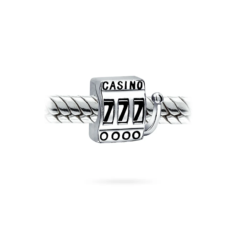 Las Vegas Lucky 777 Casino Slot Machine Charm Bead Sterling Silver for Bracelet - Image 2