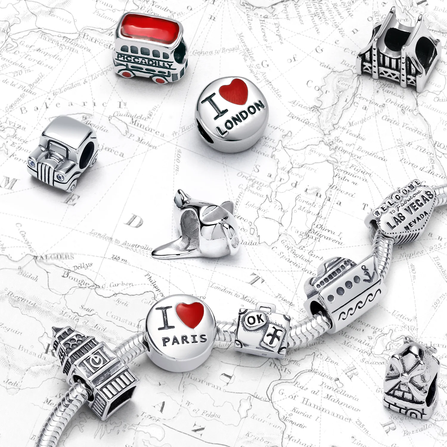 Travel Land mark London Big Ben Clock Charm Bead .925 Sterling Silver for Bracelet - Image 4