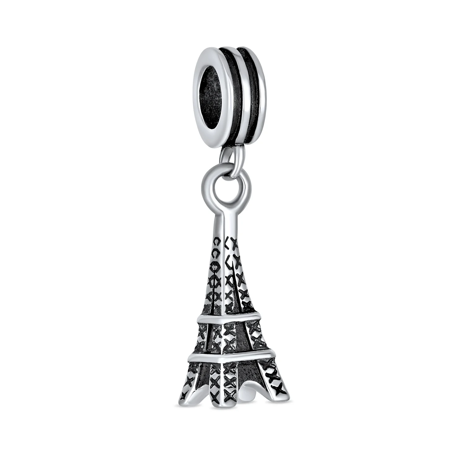 Set of 2 London Travel Suitcase Luggage Paris Eiffel Tower Dangle Charm Bead - Image 5