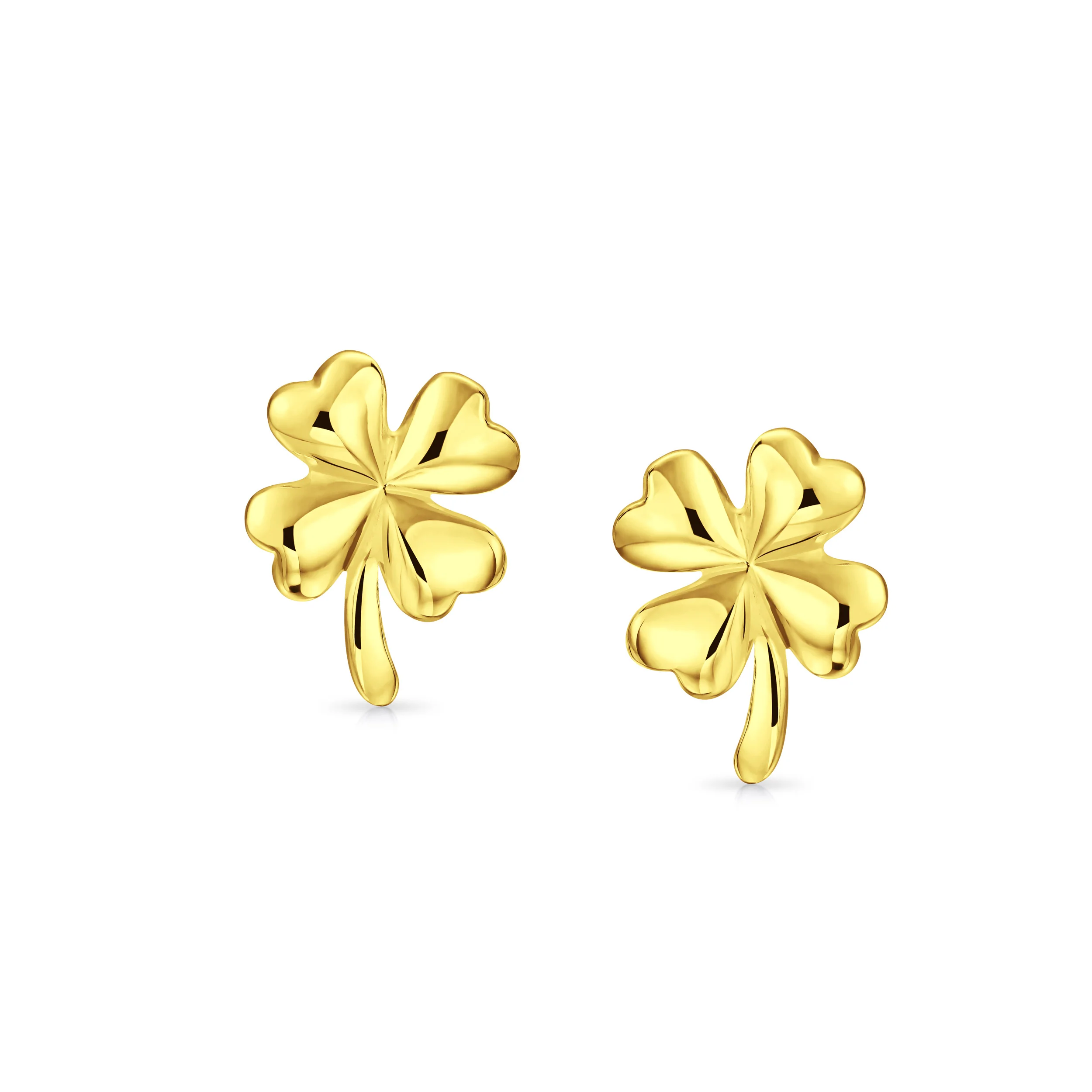 Luck of the Irish Shamrock Celtic Clover Stud Earrings .925 Sterling Silver - Image 4