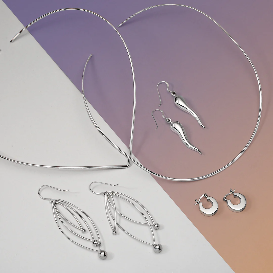Lucky Italian Horn Cornicello Style  Sterling Silver Dangle Earrings Polished - Image 4