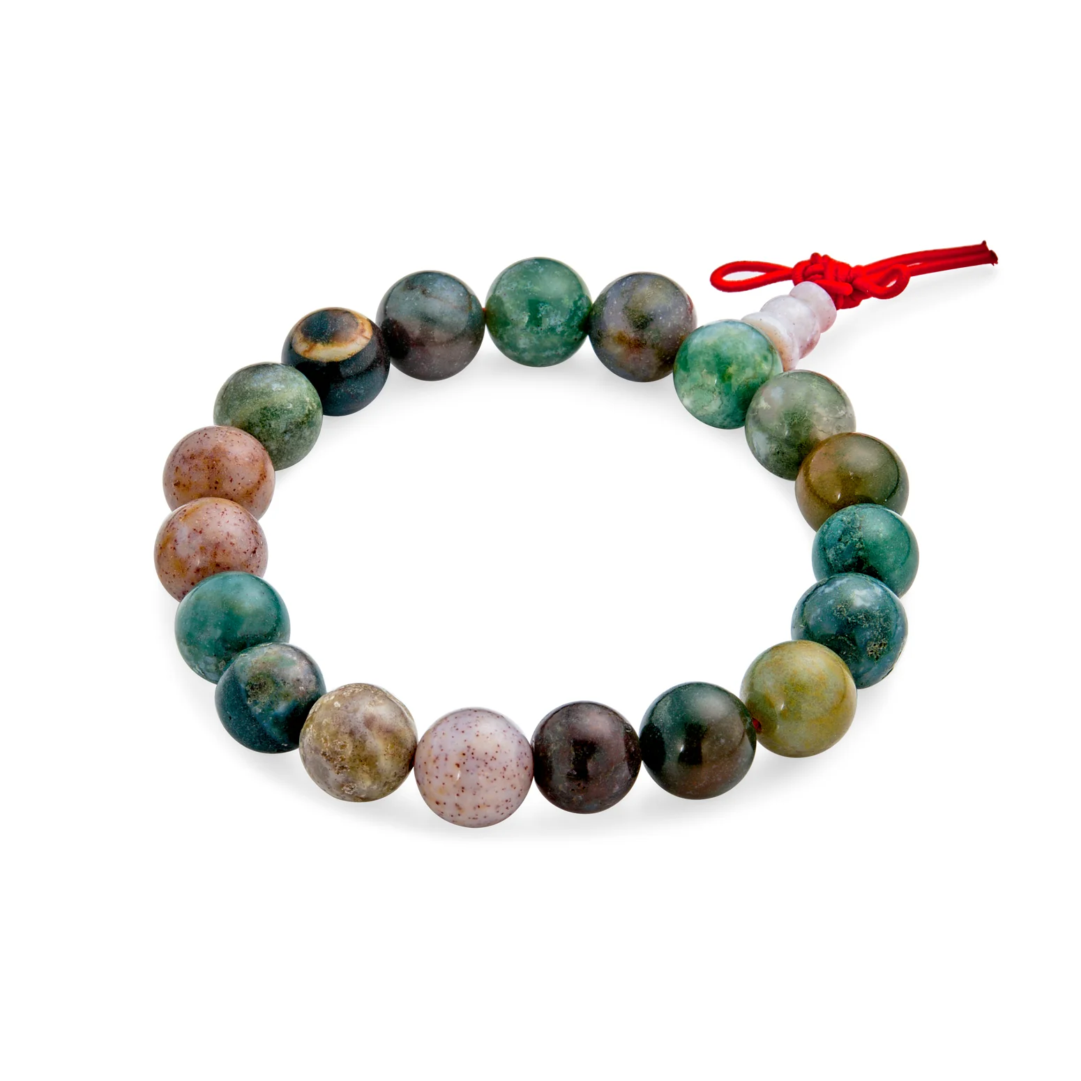 Mala Brown Earth Stone Jasper Bead Stretch Bracelet for Men Multi-Color 10MM - Image 2