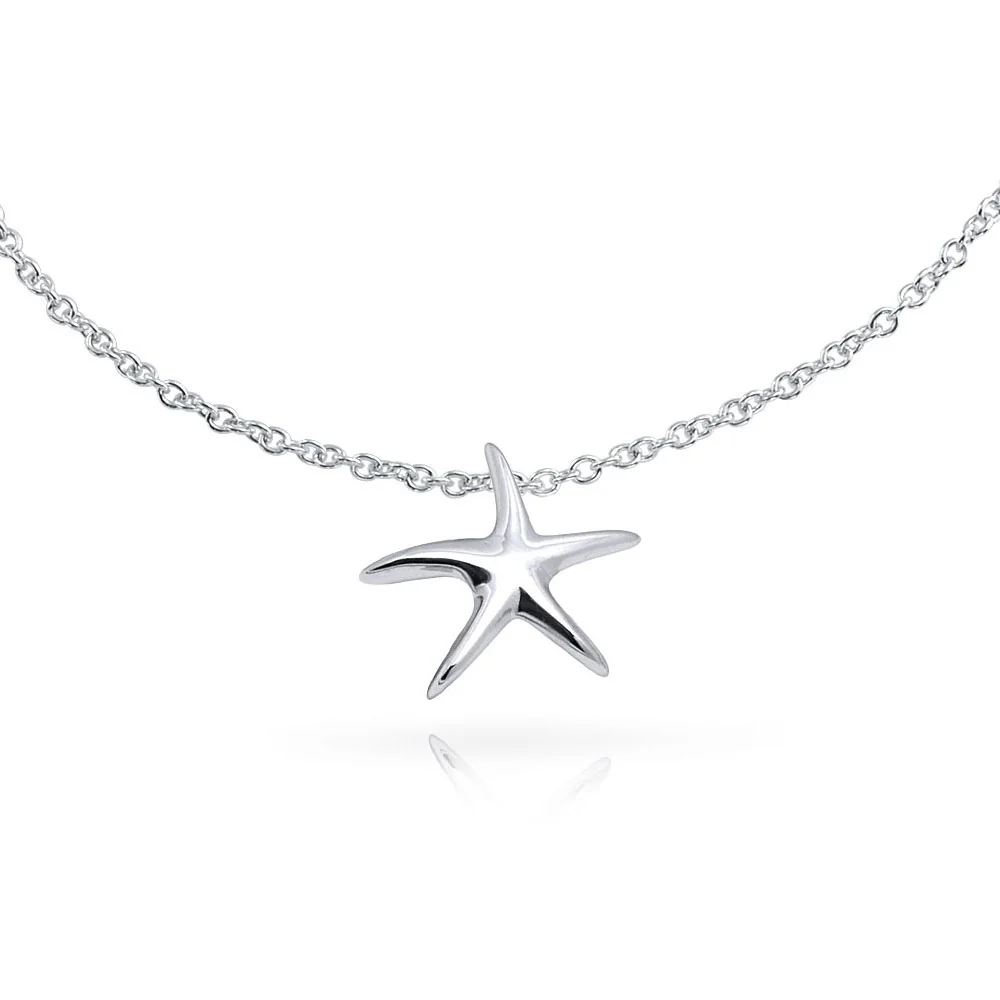 Marine Life Starfish Anklet Ankle Bracelet Sterling Silver 9-10 Inch - Image 2