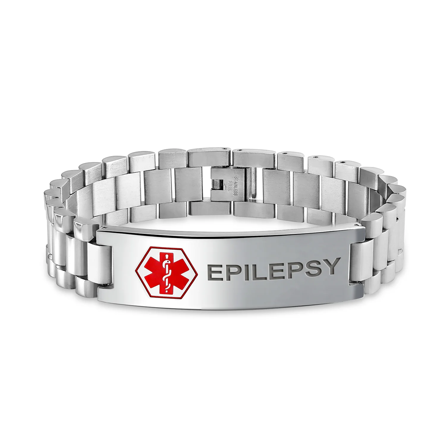 Blank Medical Identification Medical ID Band Link Bracelet Stainless Steel 8.5 Inch - Image 15