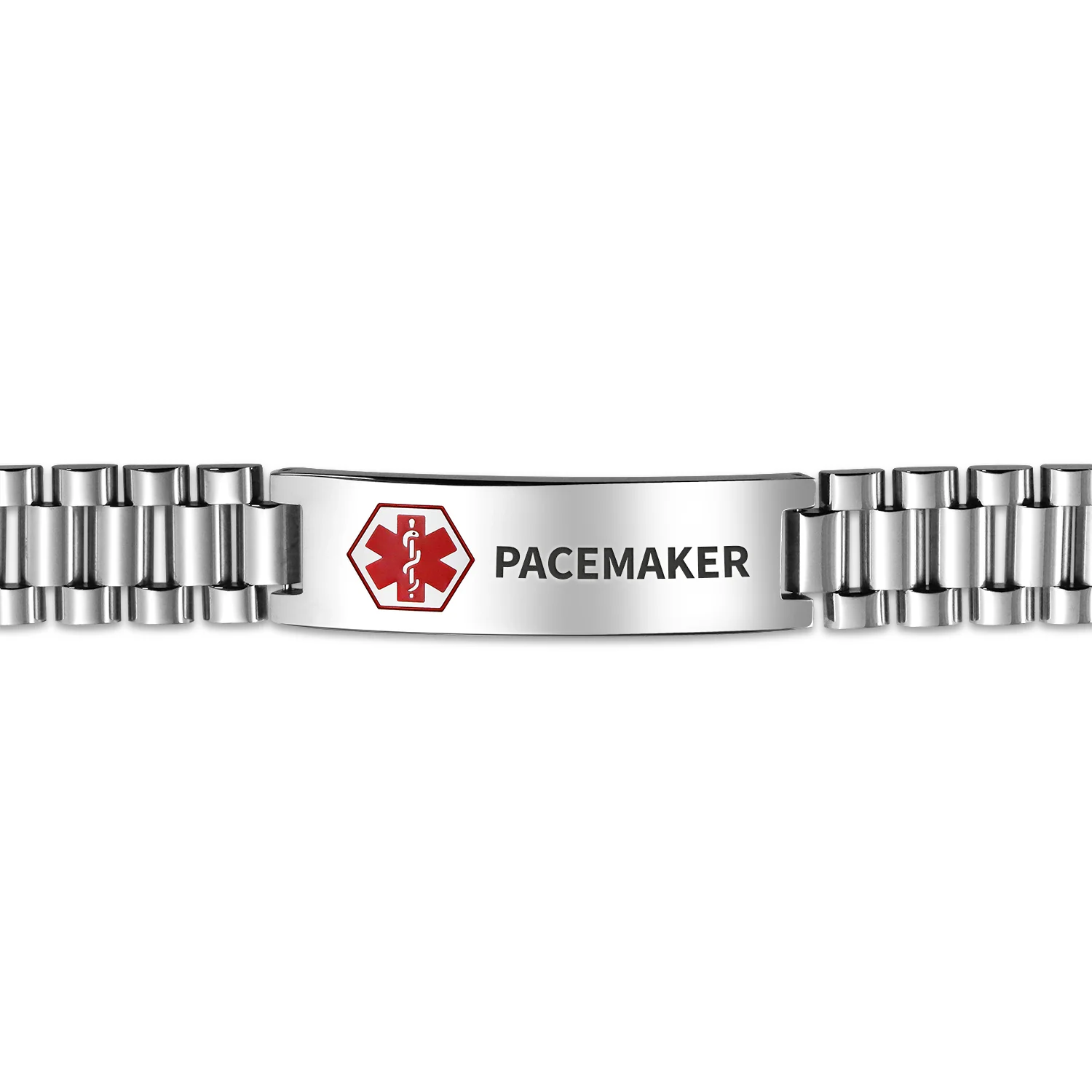 Blank Medical Identification Medical ID Band Link Bracelet Stainless Steel 8.5 Inch - Image 29