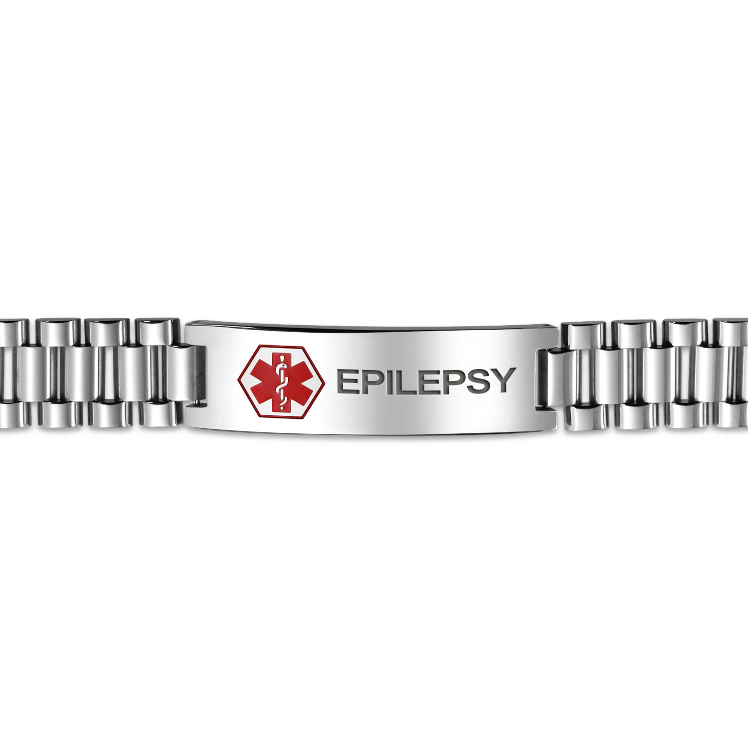 Blank Medical Identification Medical ID Band Link Bracelet Stainless Steel 8.5 Inch - Image 32