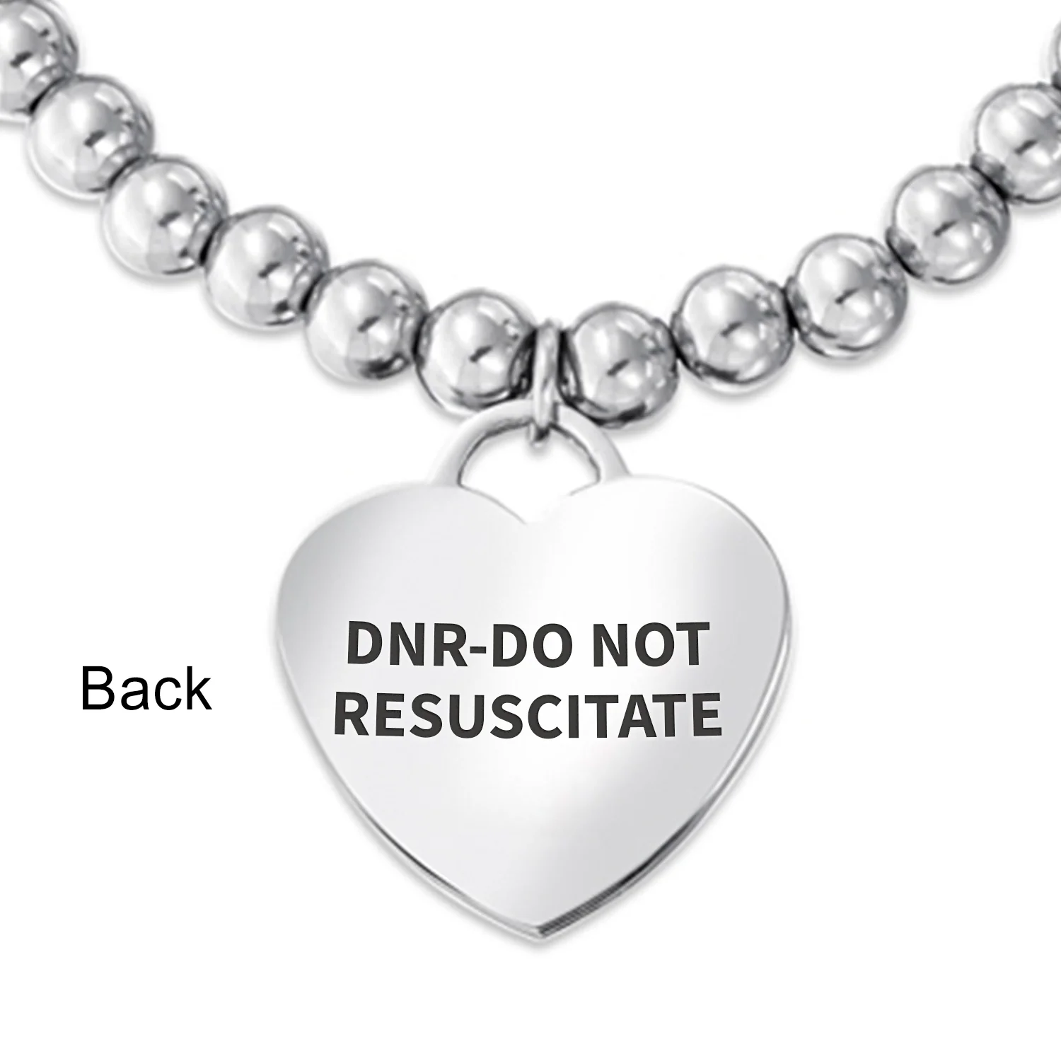 Medical ID Bracelet Pink Ribbon Cancer Survivor with Heart Charm Tag - Image 15