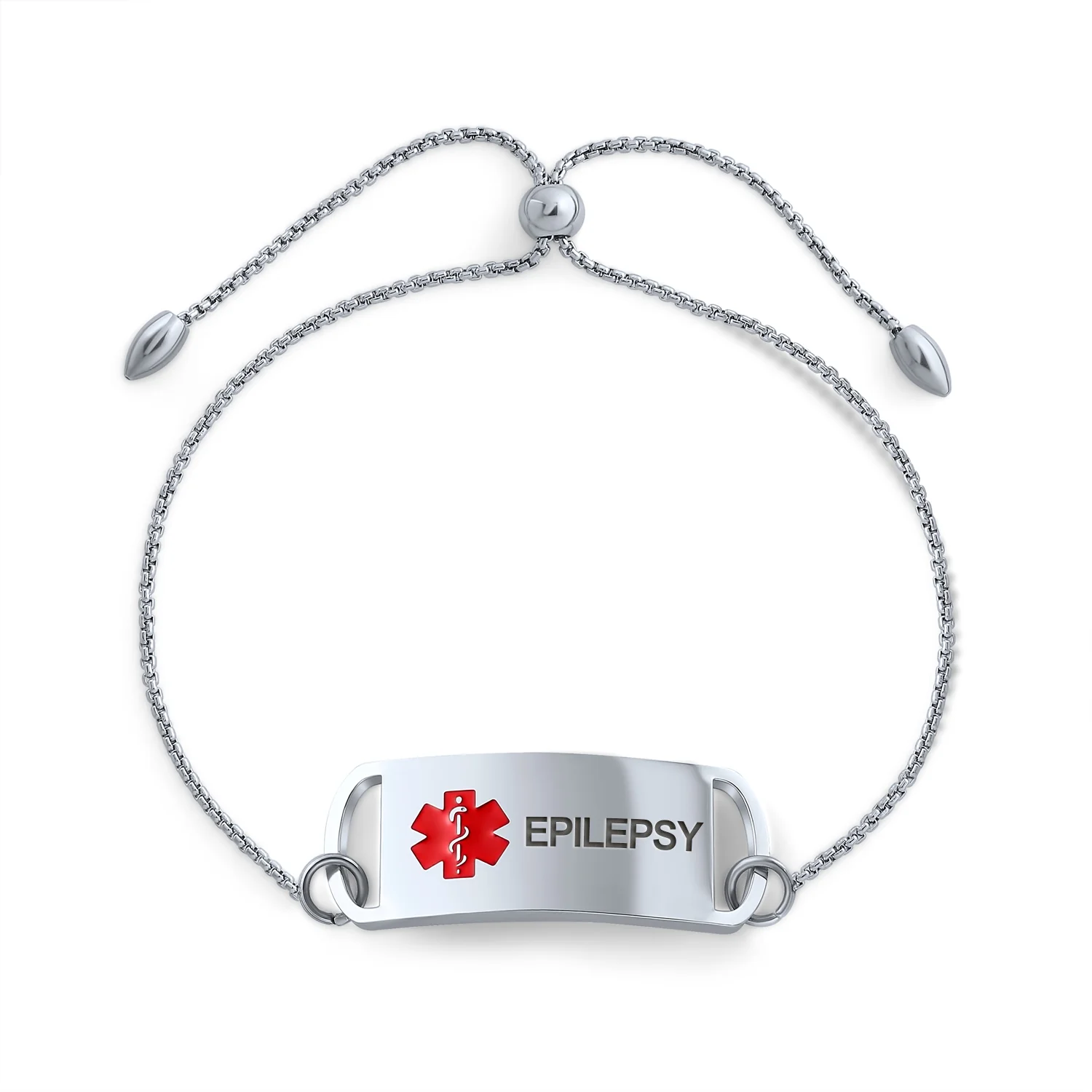 Blank Name Tag Medical ID Bolo Bracelet Box Link Chain Stainless Steel Adjustable - Image 10