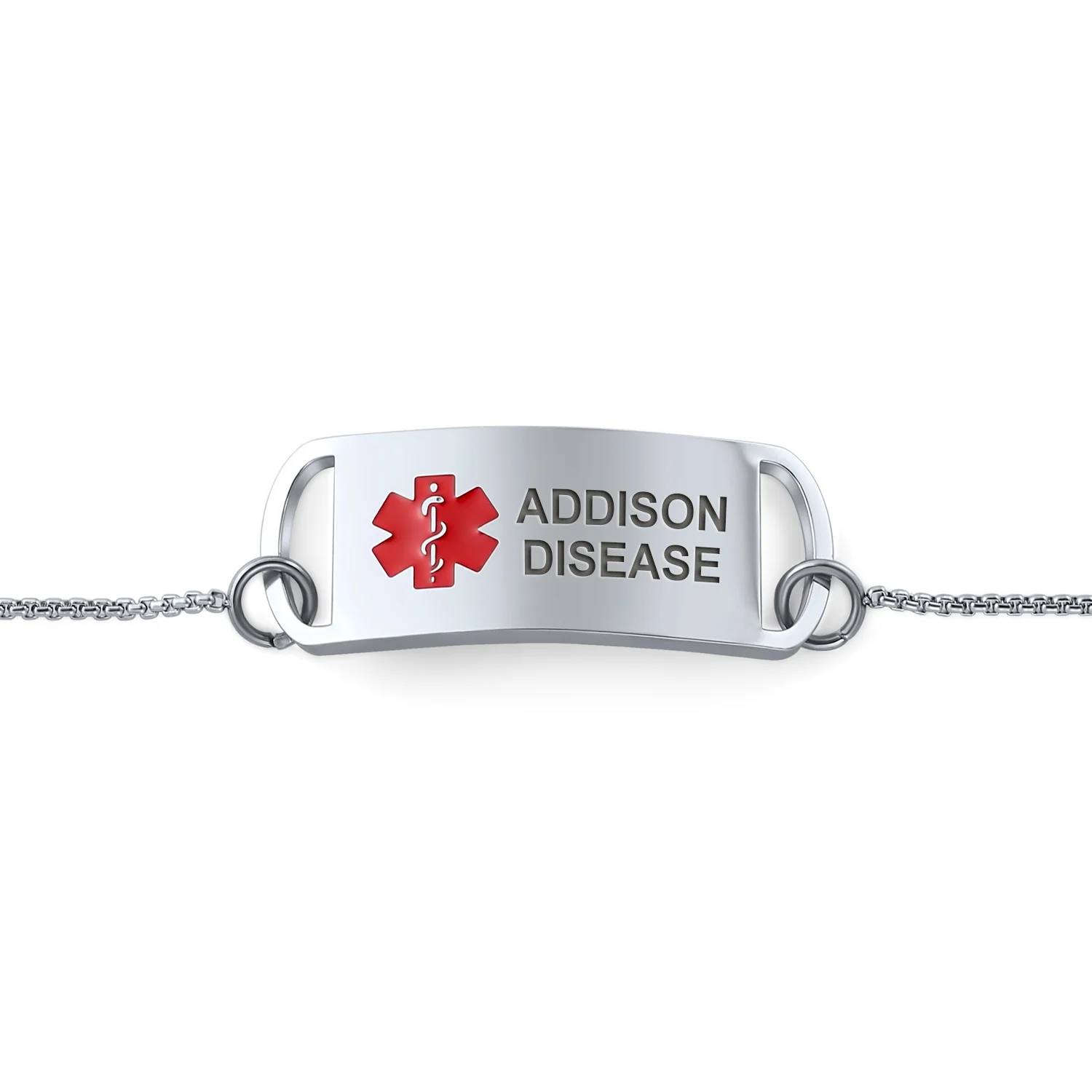 Blank Name Tag Medical ID Bolo Bracelet Box Link Chain Stainless Steel Adjustable - Image 11