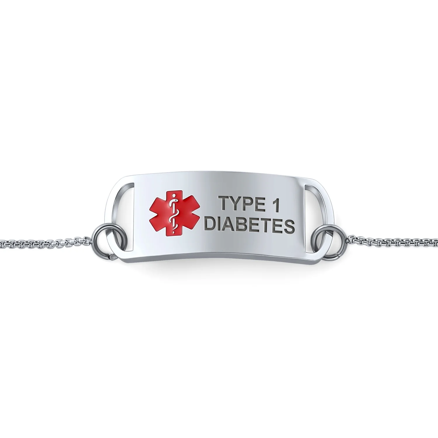 Blank Name Tag Medical ID Bolo Bracelet Box Link Chain Stainless Steel Adjustable - Image 14
