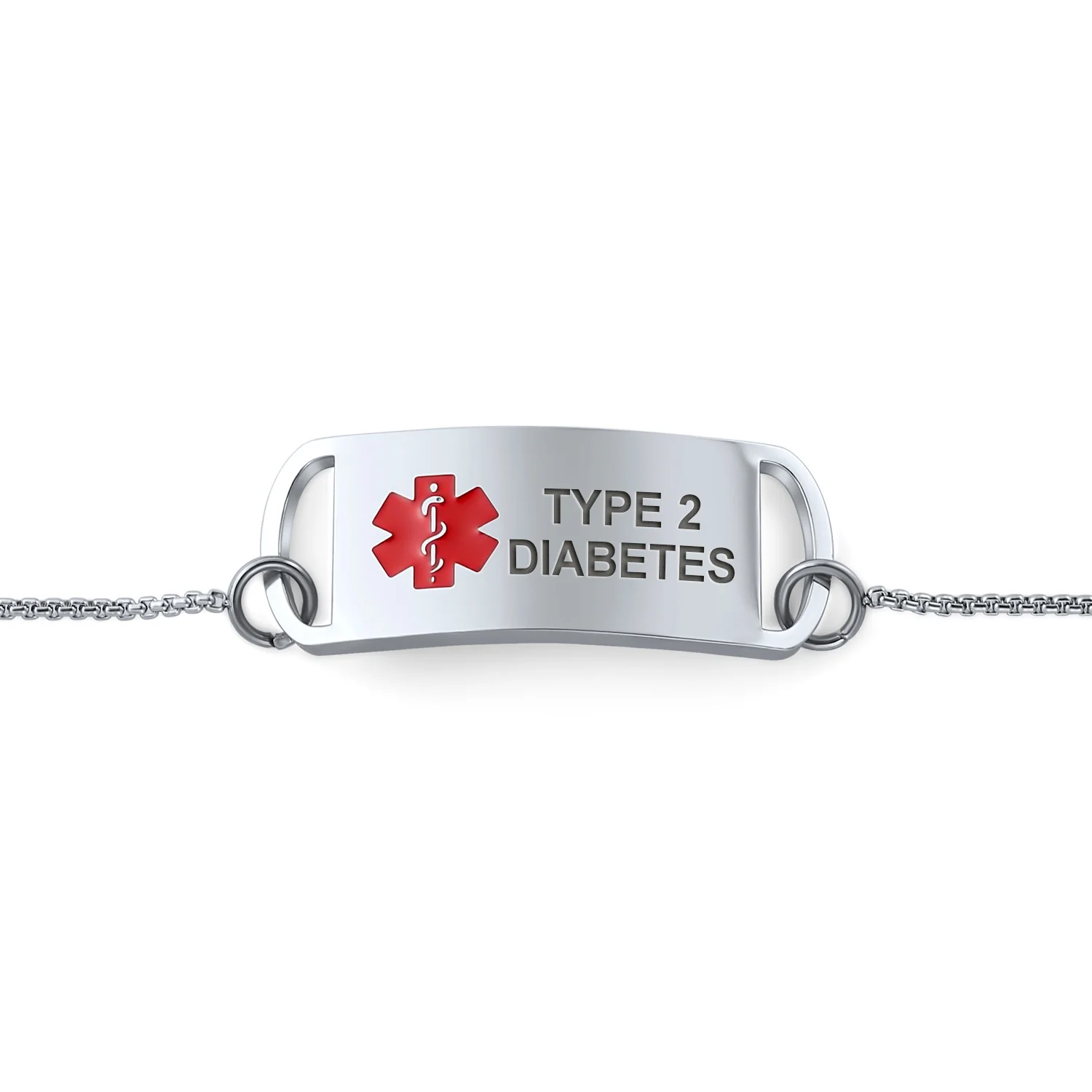 Blank Name Tag Medical ID Bolo Bracelet Box Link Chain Stainless Steel Adjustable - Image 15