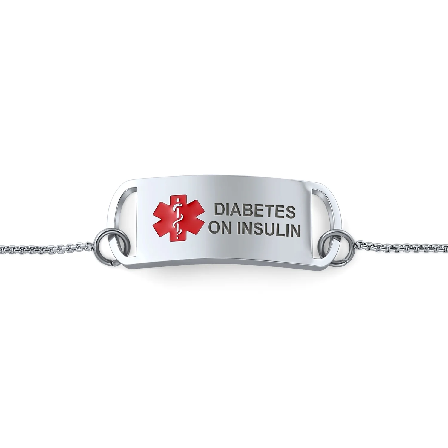 Blank Name Tag Medical ID Bolo Bracelet Box Link Chain Stainless Steel Adjustable - Image 16