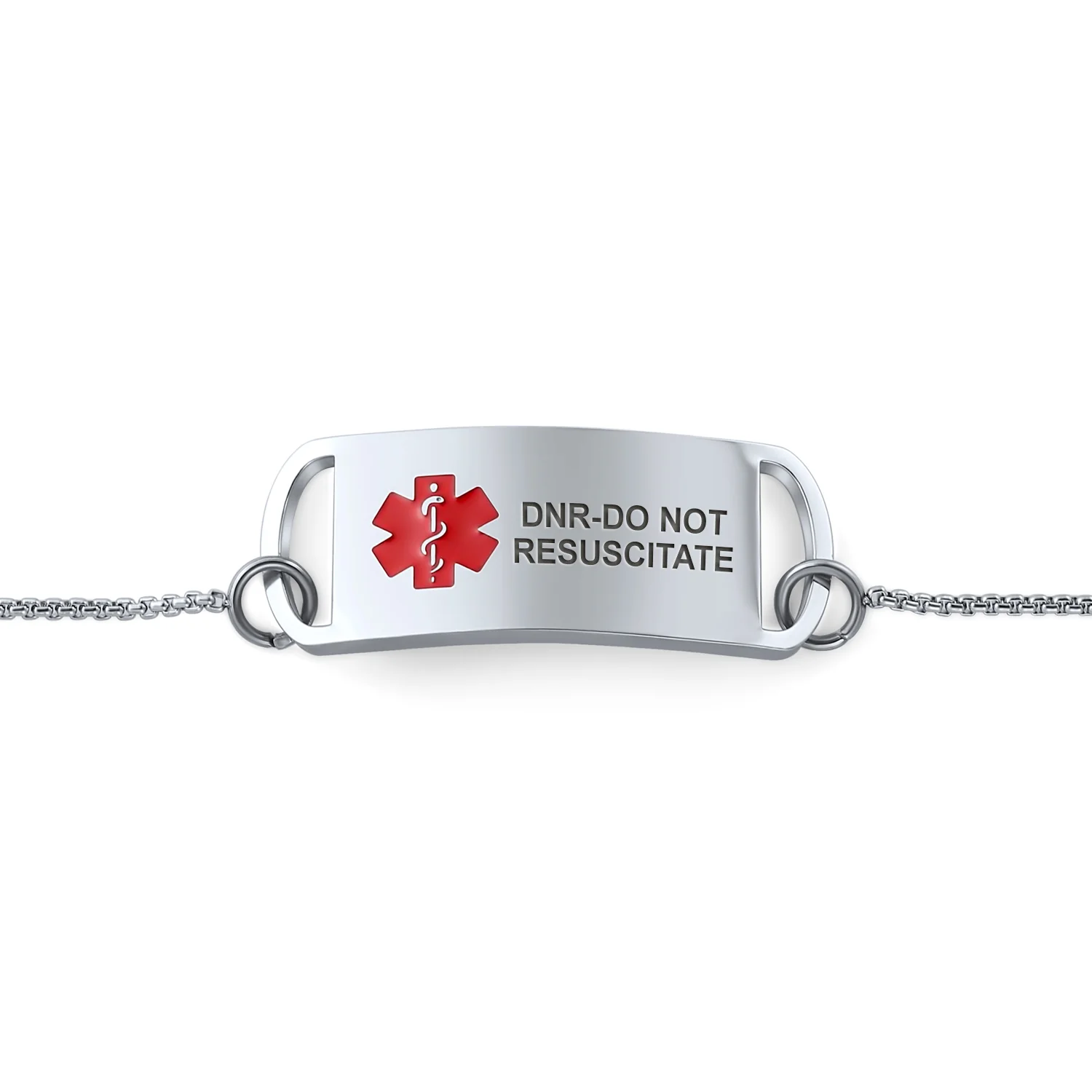 Blank Name Tag Medical ID Bolo Bracelet Box Link Chain Stainless Steel Adjustable - Image 17