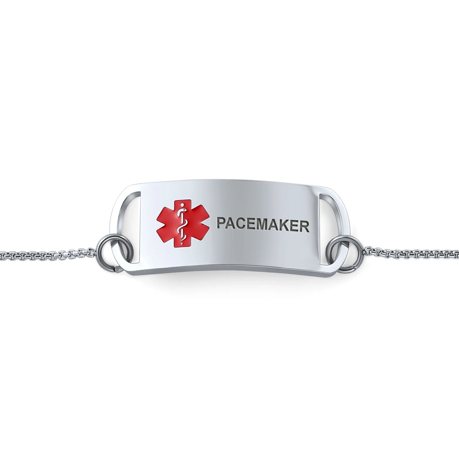 Blank Name Tag Medical ID Bolo Bracelet Box Link Chain Stainless Steel Adjustable - Image 18