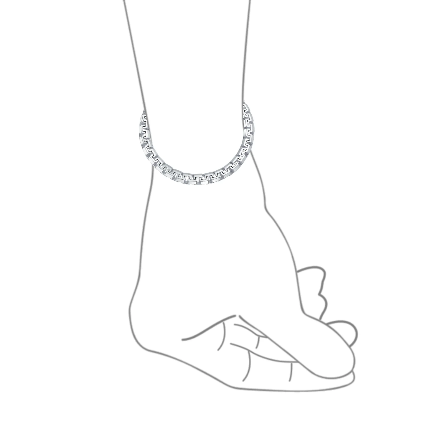 Solid Heavy Fancy Box Franco Link Chain Bracelet .925 Sterling Silver 8 Inch - Image 2