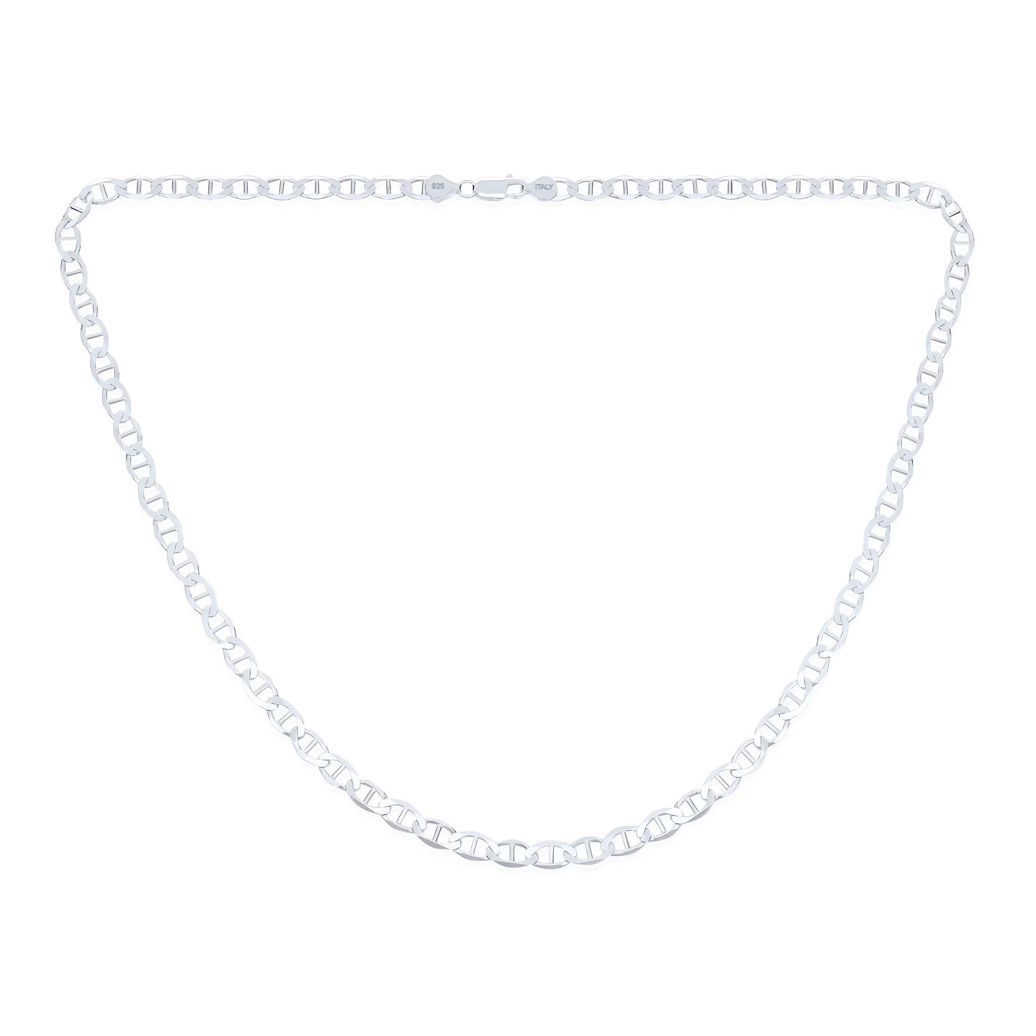 Solid Heavy .925 Sterling Silver 7MM Nautical Mariner Anchor Link Chain Necklace 24 Inch - Image 2