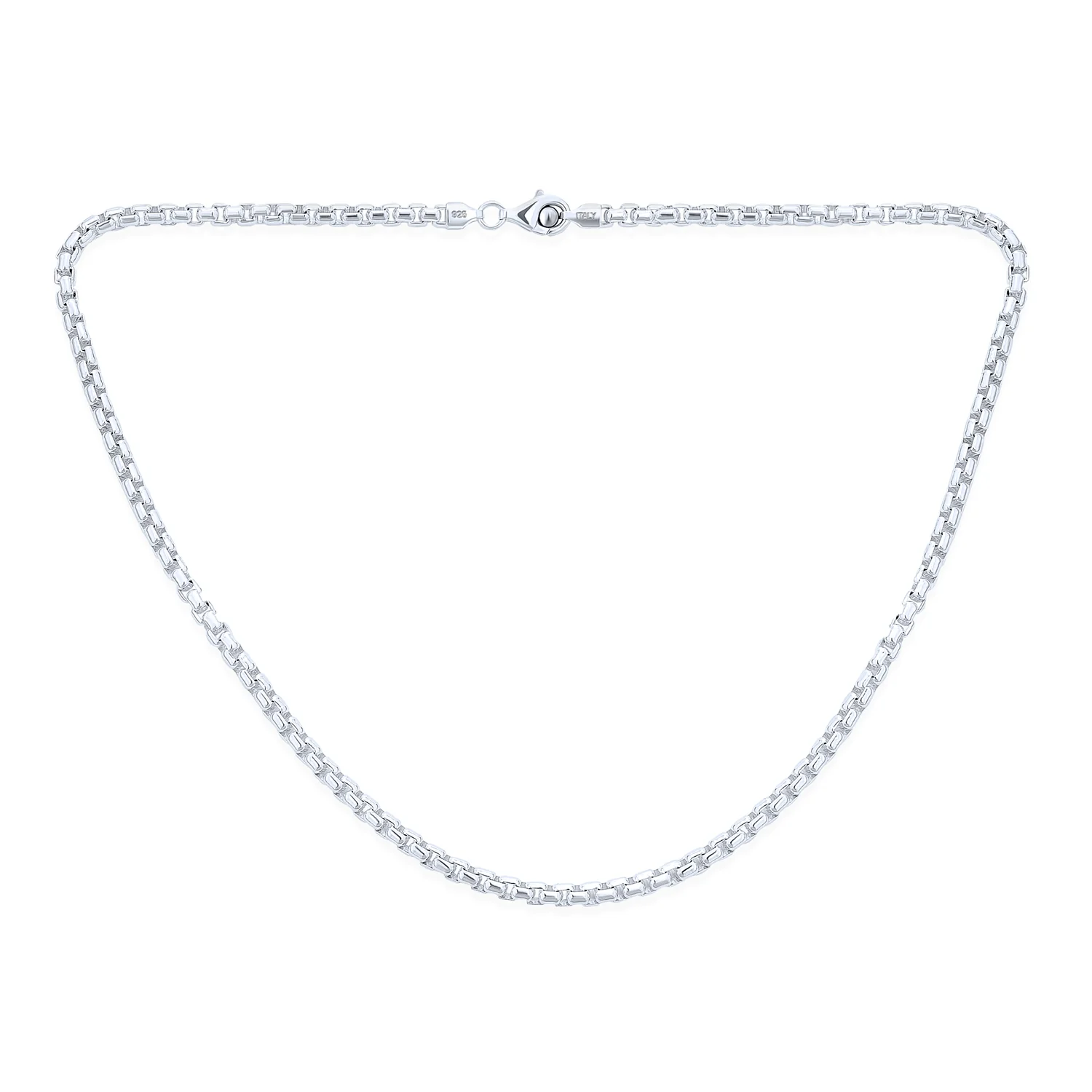 Heavy Solid 5MM Thick .925 Sterling Silver Box Link Chain Necklace 18" - Image 3