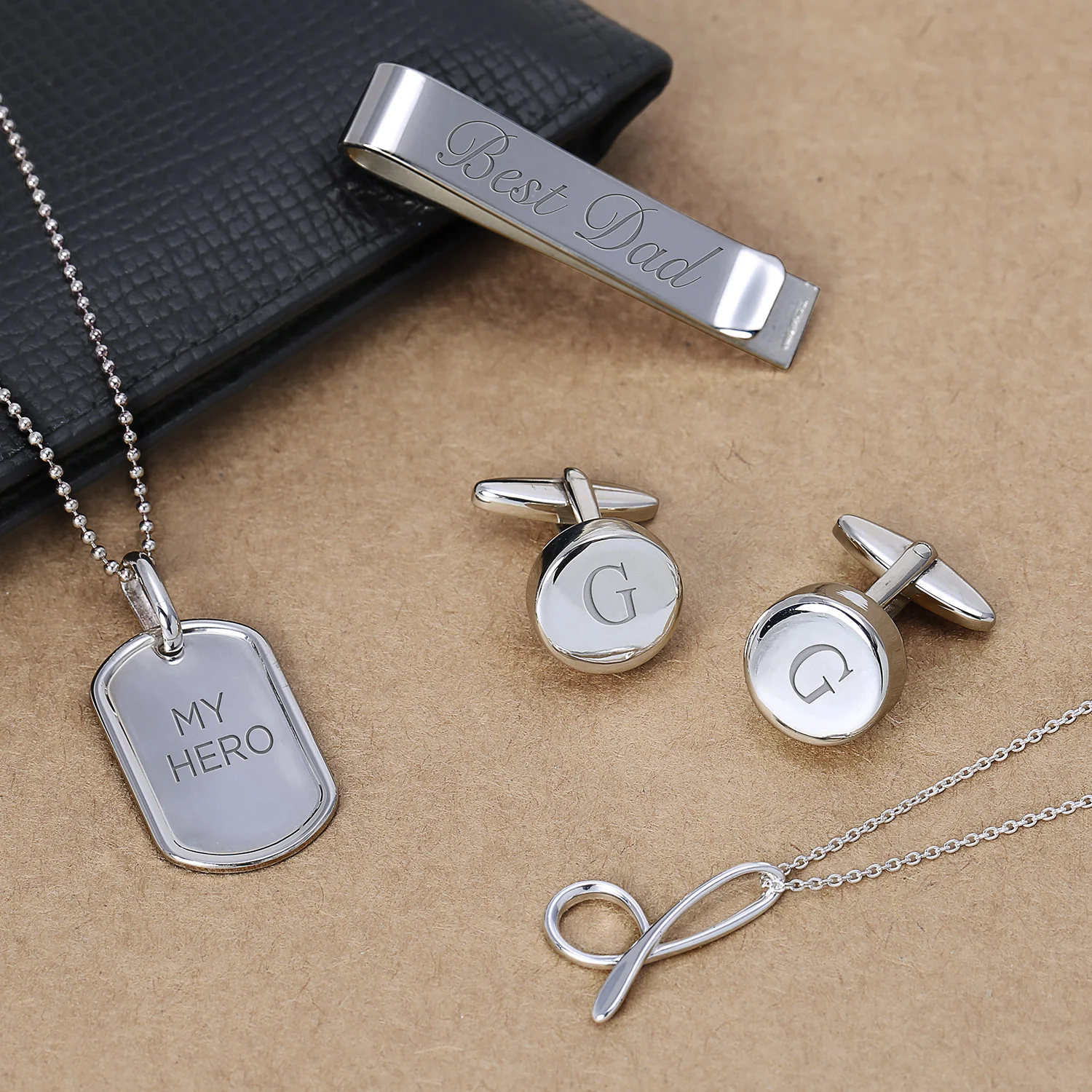 Men's Army Dog Tag Blank Pendant Necklace Large .925 Sterling Silver with Ball Chain 20" - Image 3