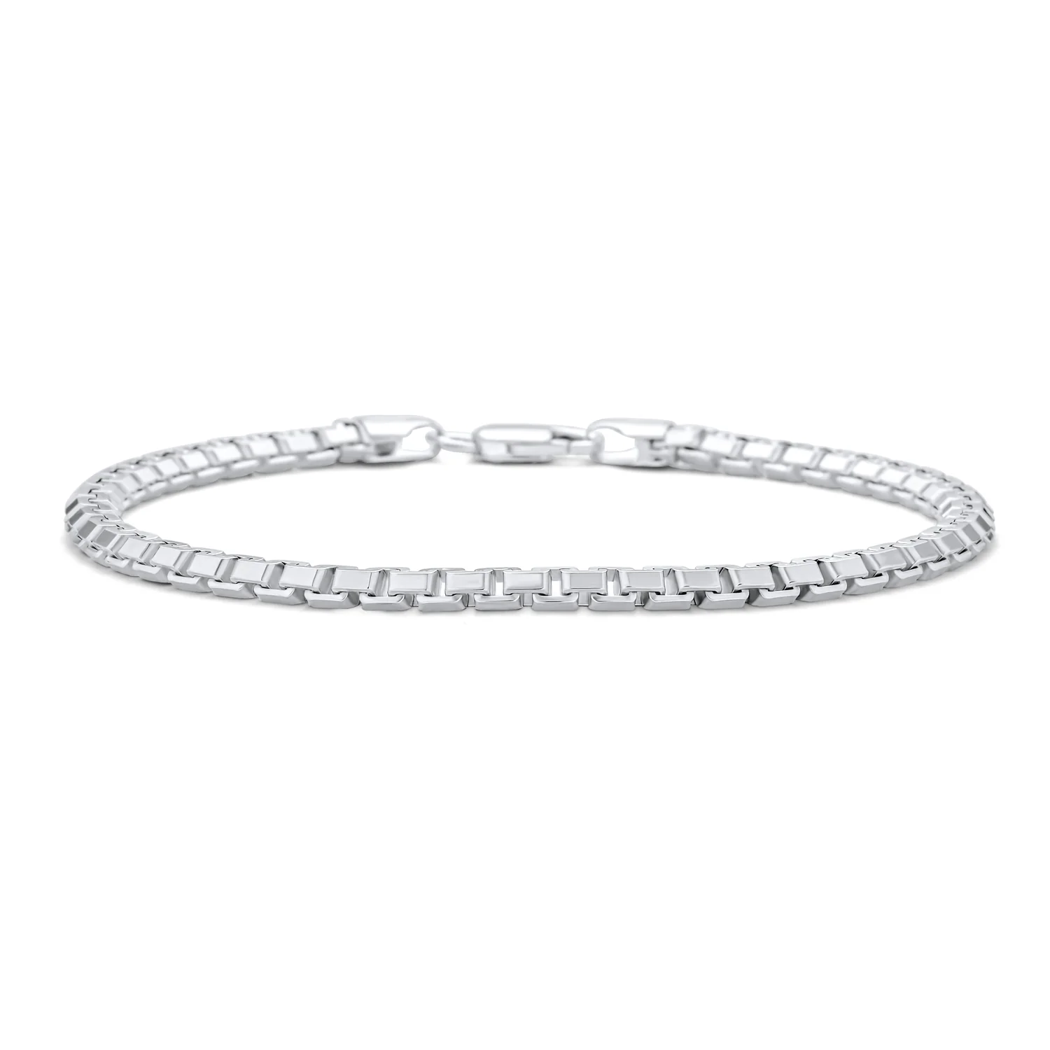 Heavy Franco Chain Link Bracelet Silver 8.5 Inch Italy - Image 2