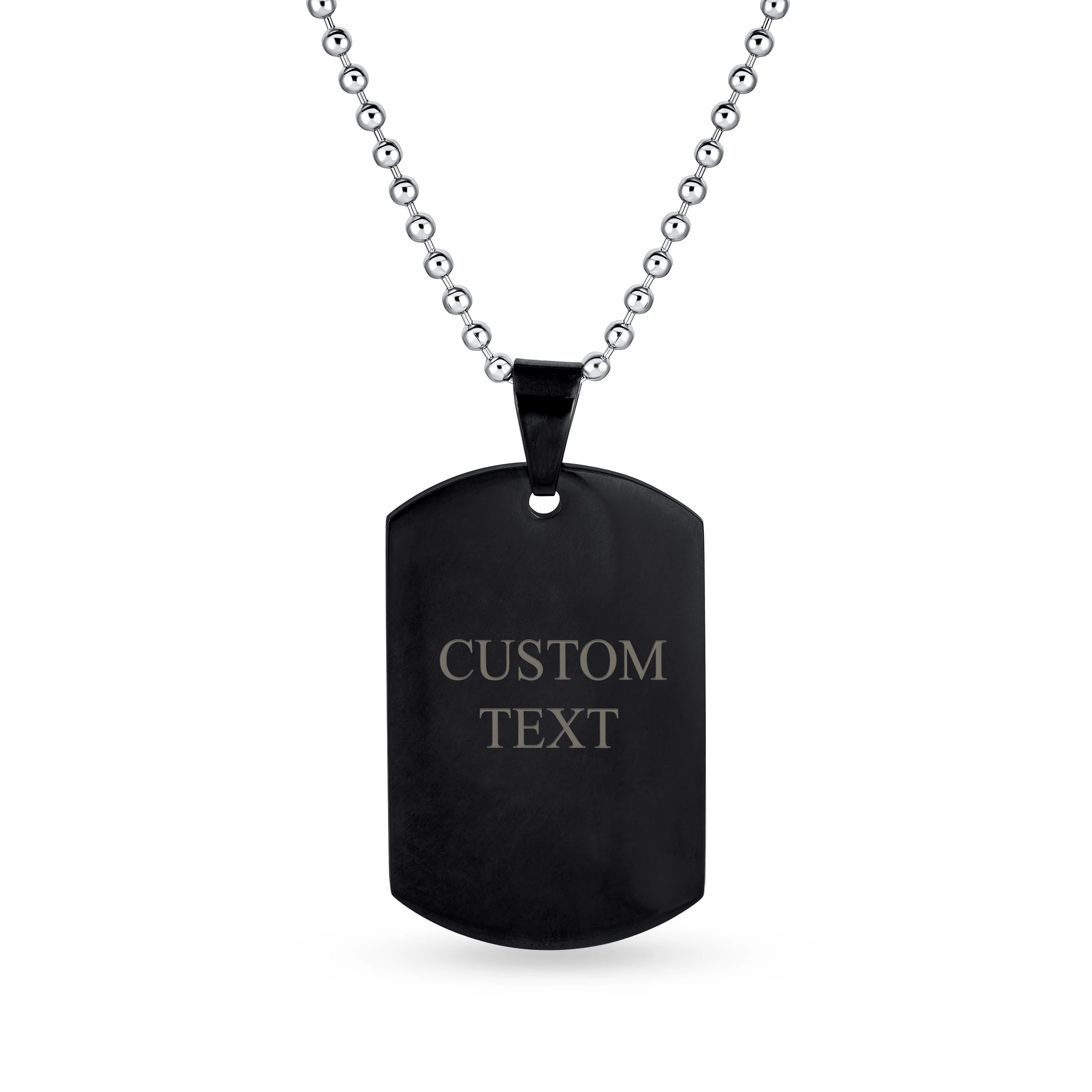 X-Large Military Dog Tag Pendant Necklace Stainless Steel 24 Inch Ball Chain - Image 14