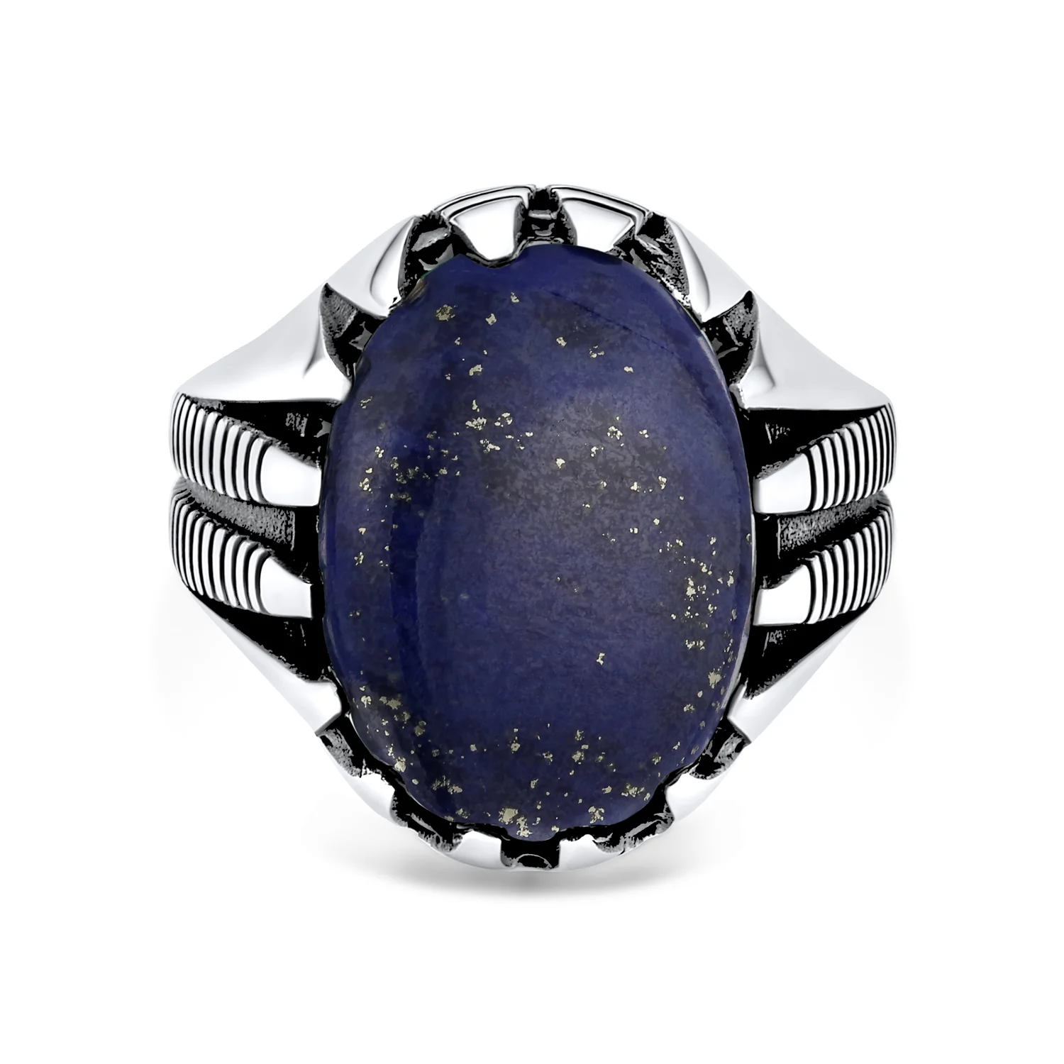 Animal Claw Large Oval Black Onyx Signet Ring Oxidized Silver Handmade In Turkey - Image 9