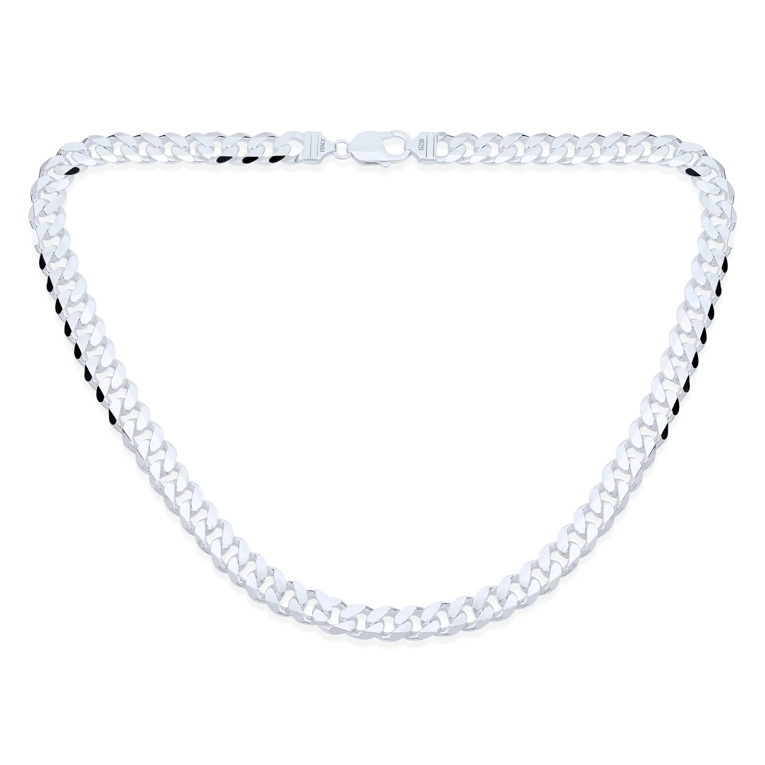 Heavy Solid Strong .925 Sterling Silver 8MM Miami Cuban Curb Chain Link Necklace 18"