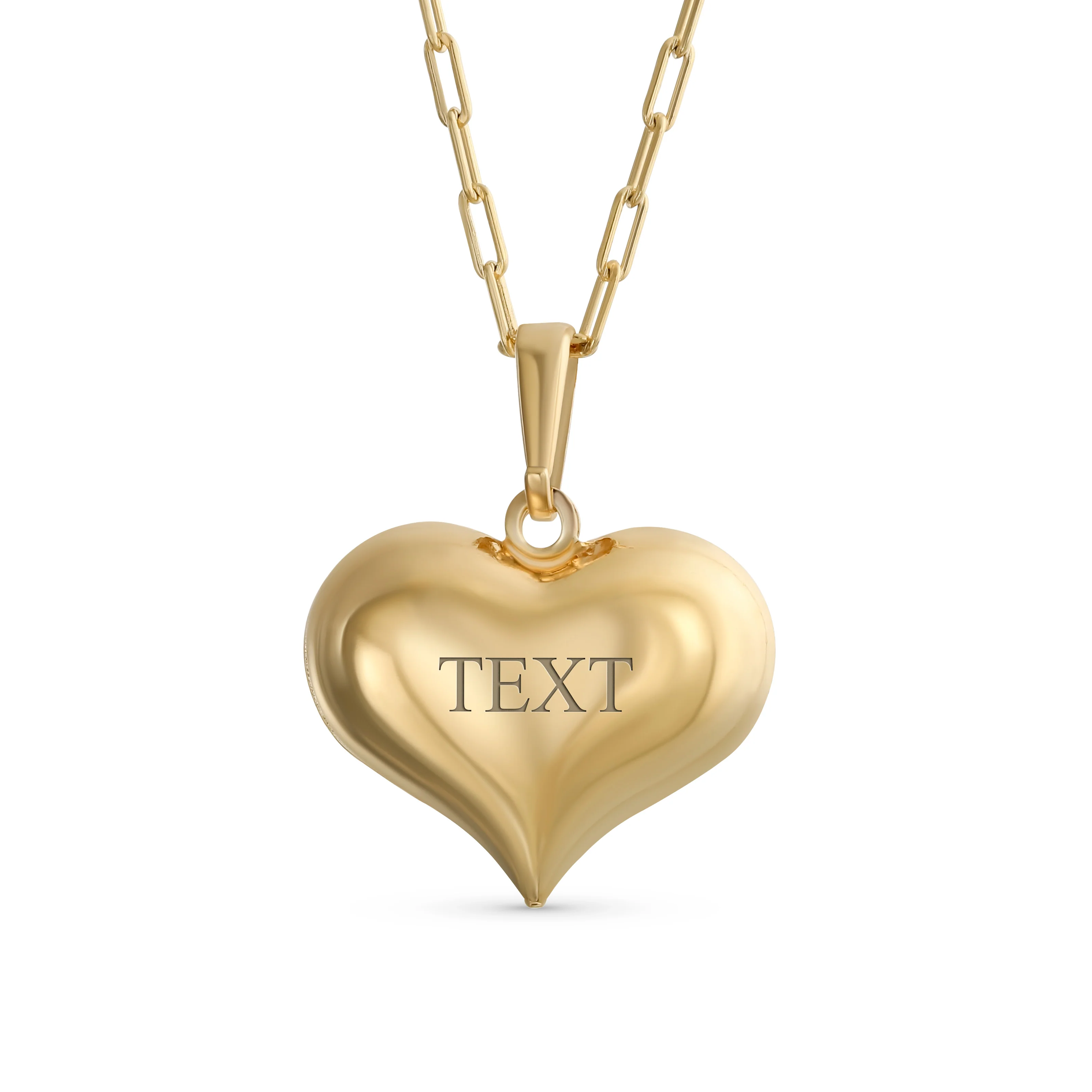 Simple ABC Heart Shape Initial Pendant Necklace 18K Gold Plated A-Z Letters - Image 2