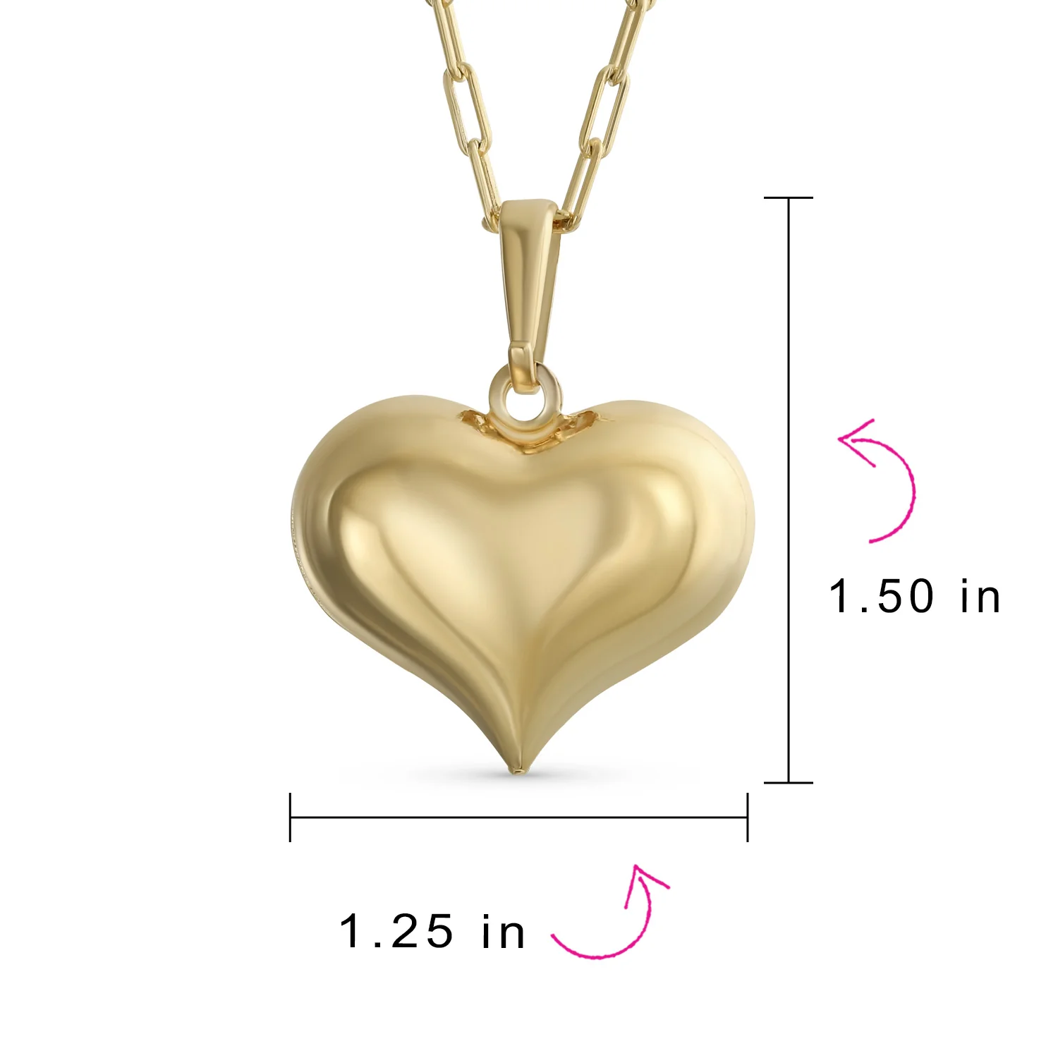 Simple ABC Heart Shape Initial Pendant Necklace 18K Gold Plated A-Z Letters - Image 4